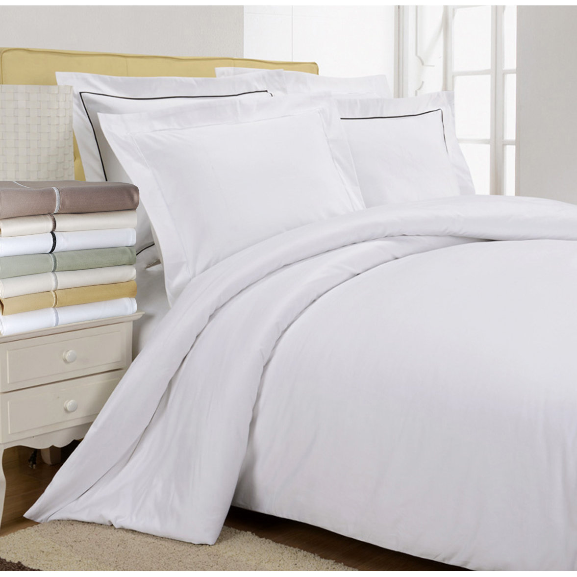 Simple Luxury 800 Thread Count Egyptian-Quality Cotton Solid Duvet ...