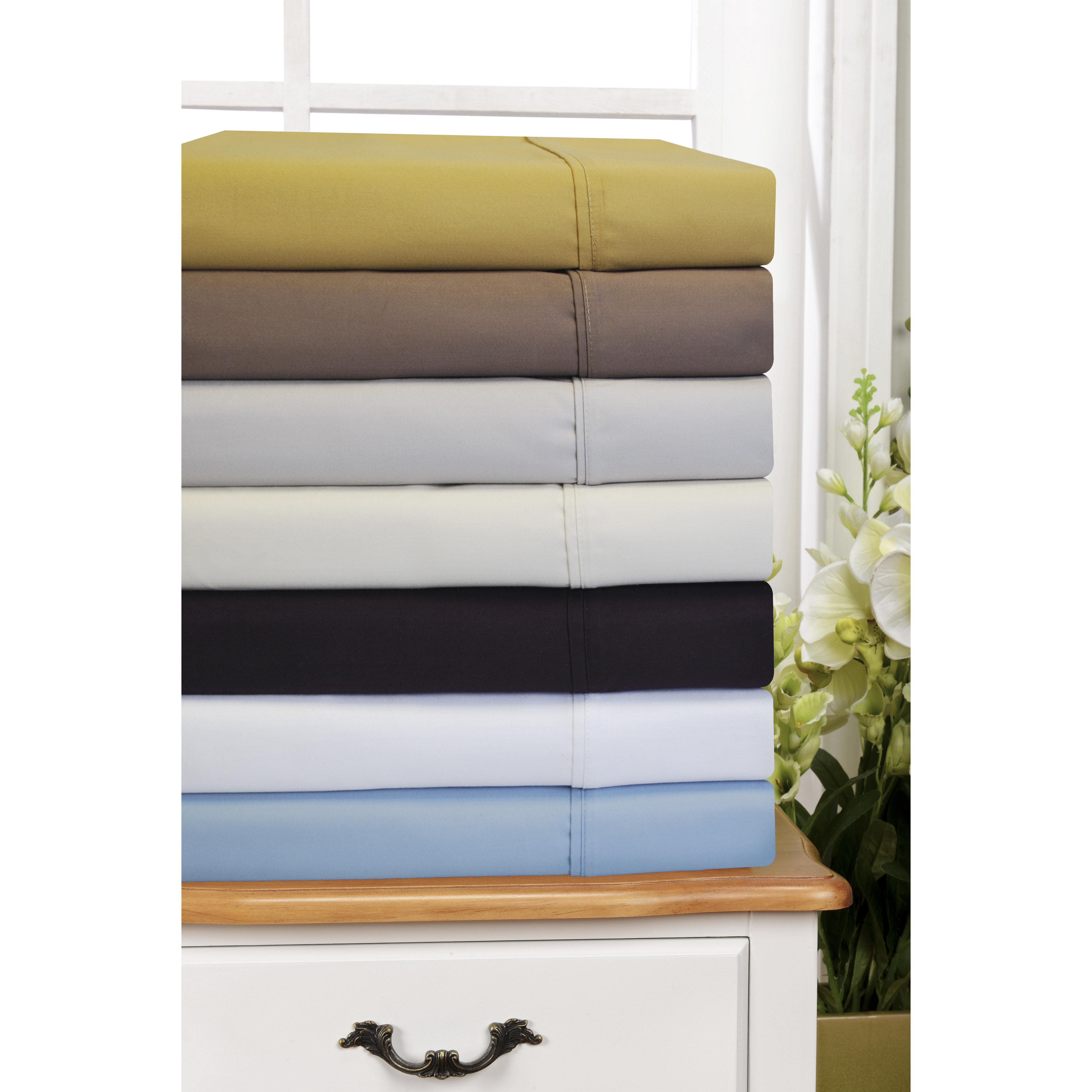 Simple Luxury Cotton Rich 1000 TC Solid Sheet Set & Reviews Wayfair