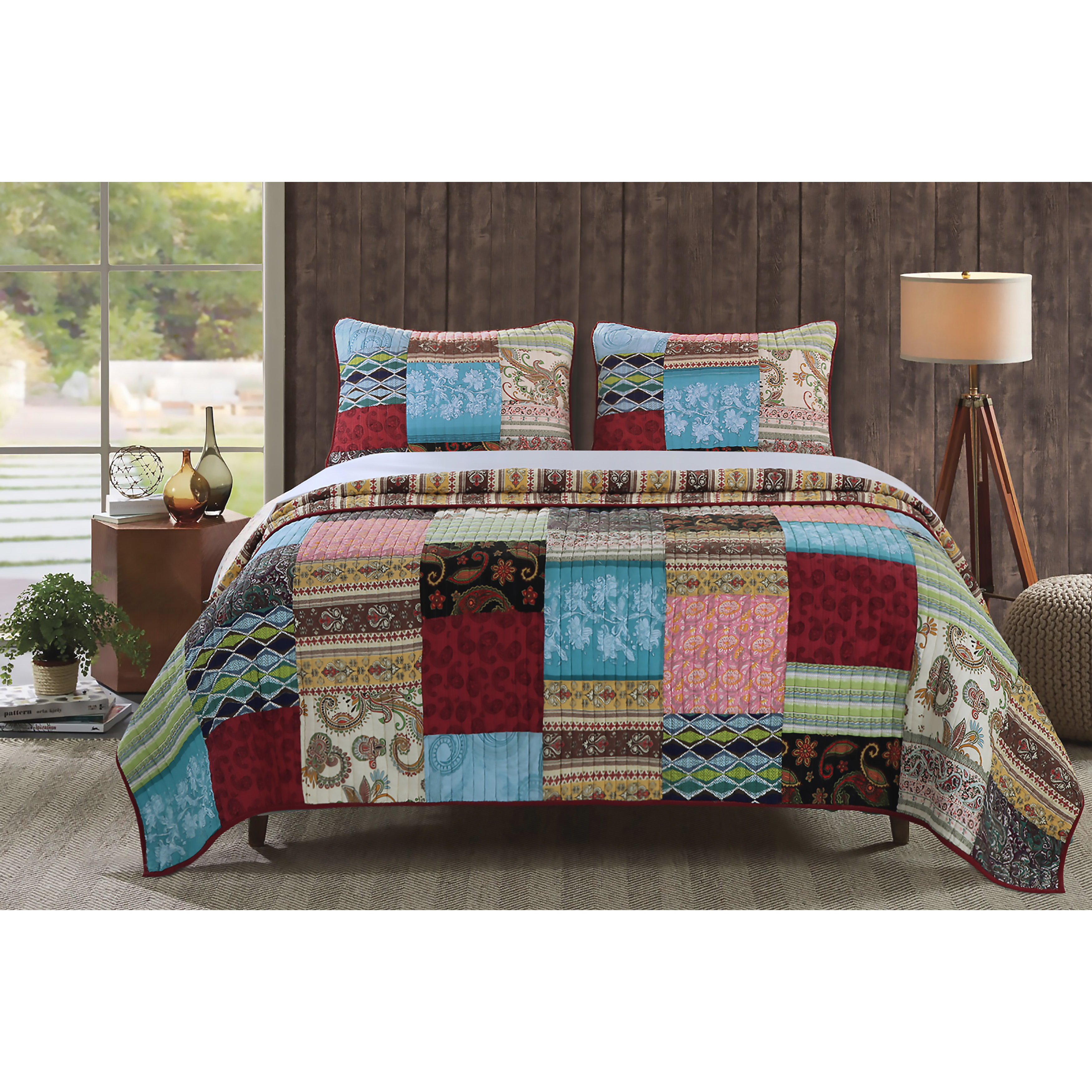 Greenland Home Fashions Bohemian Dream Reversible Quilt Set & Reviews