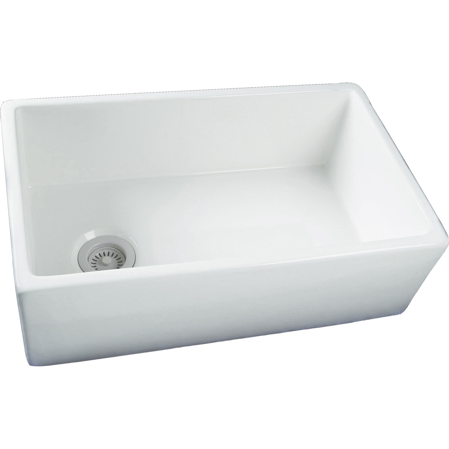 Barclay 29.75" x 17.88" Single Bowl Fire Clay Farmhouse Kitchen Sink
