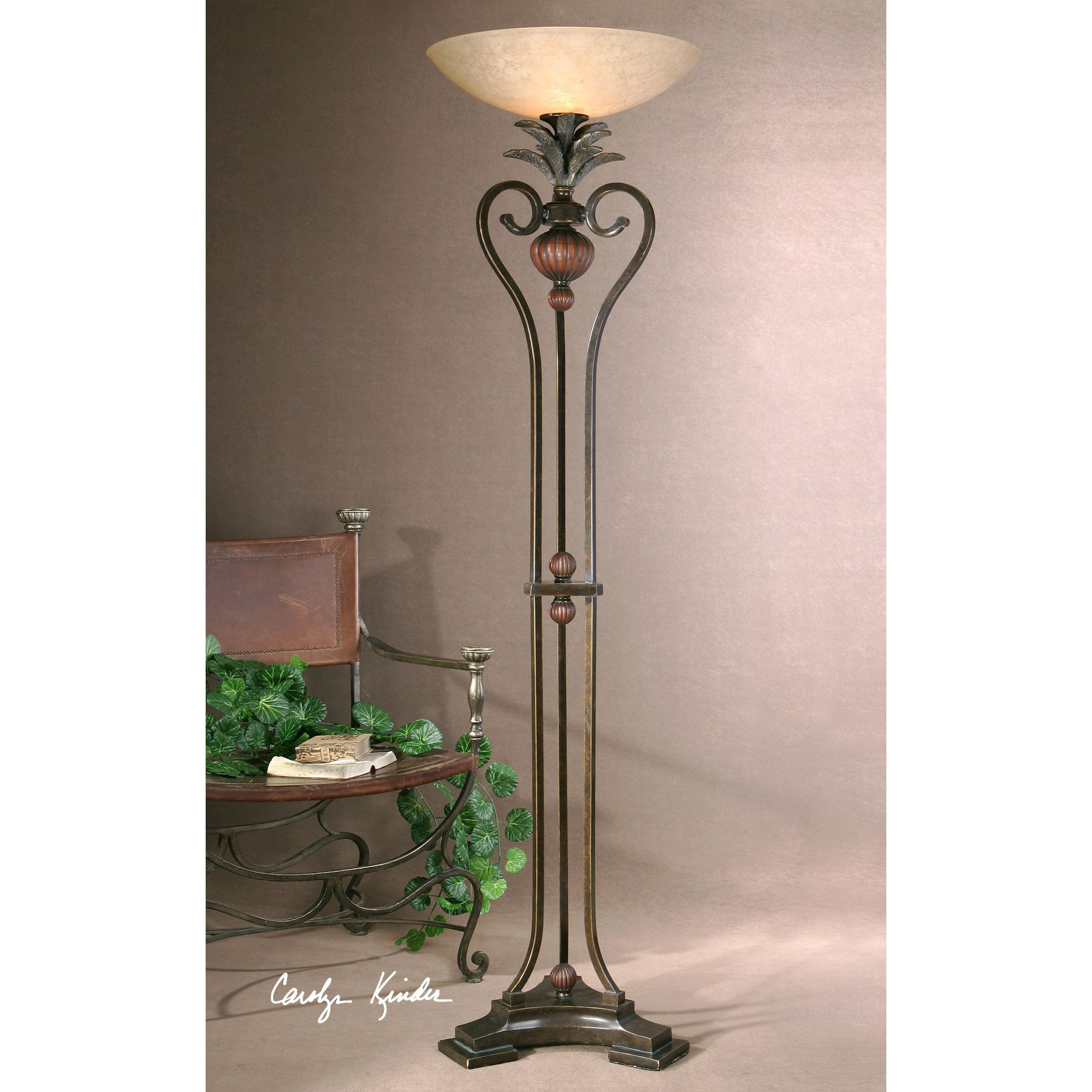 Uttermost Andra 73" Torchiere Floor Lamp & Reviews Wayfair