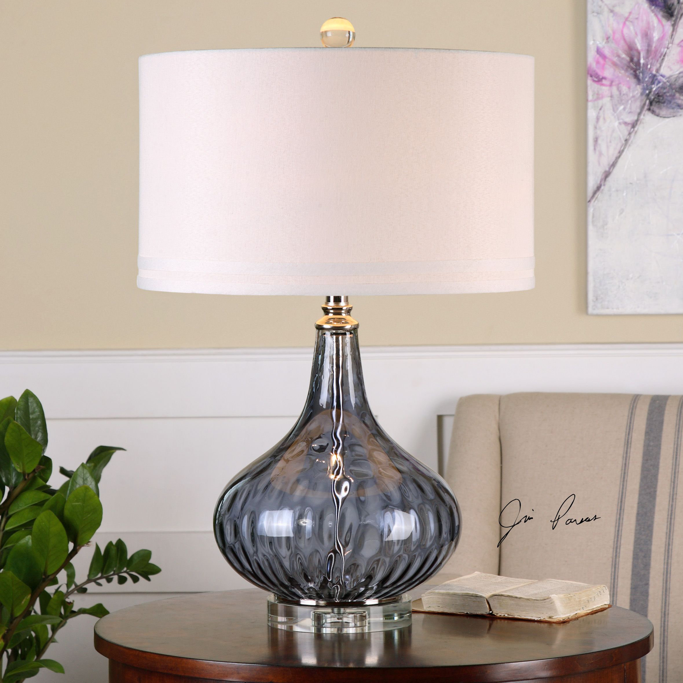 Uttermost Sutera 26.25" H Table Lamp with Drum Shade & Reviews Wayfair