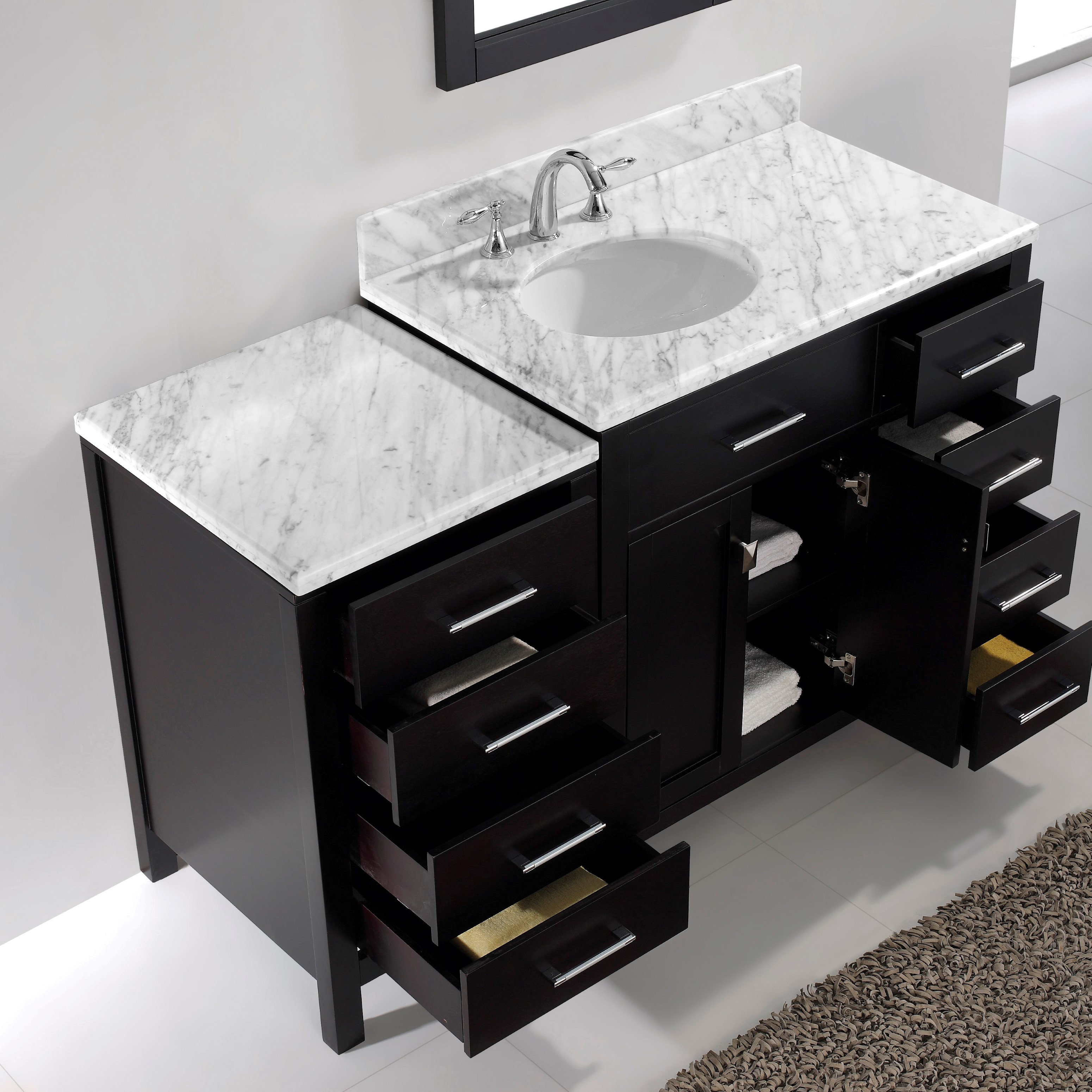 Virtu Caroline Parkway 37" Single Bathroom Vanity Set with Mirror Wayfair