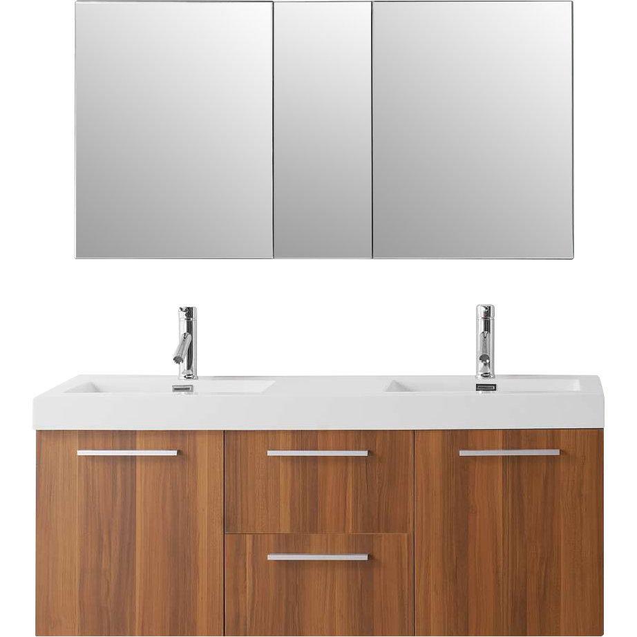 Virtu Midori 54" Double Floating Bathroom Vanity Set & Reviews Wayfair