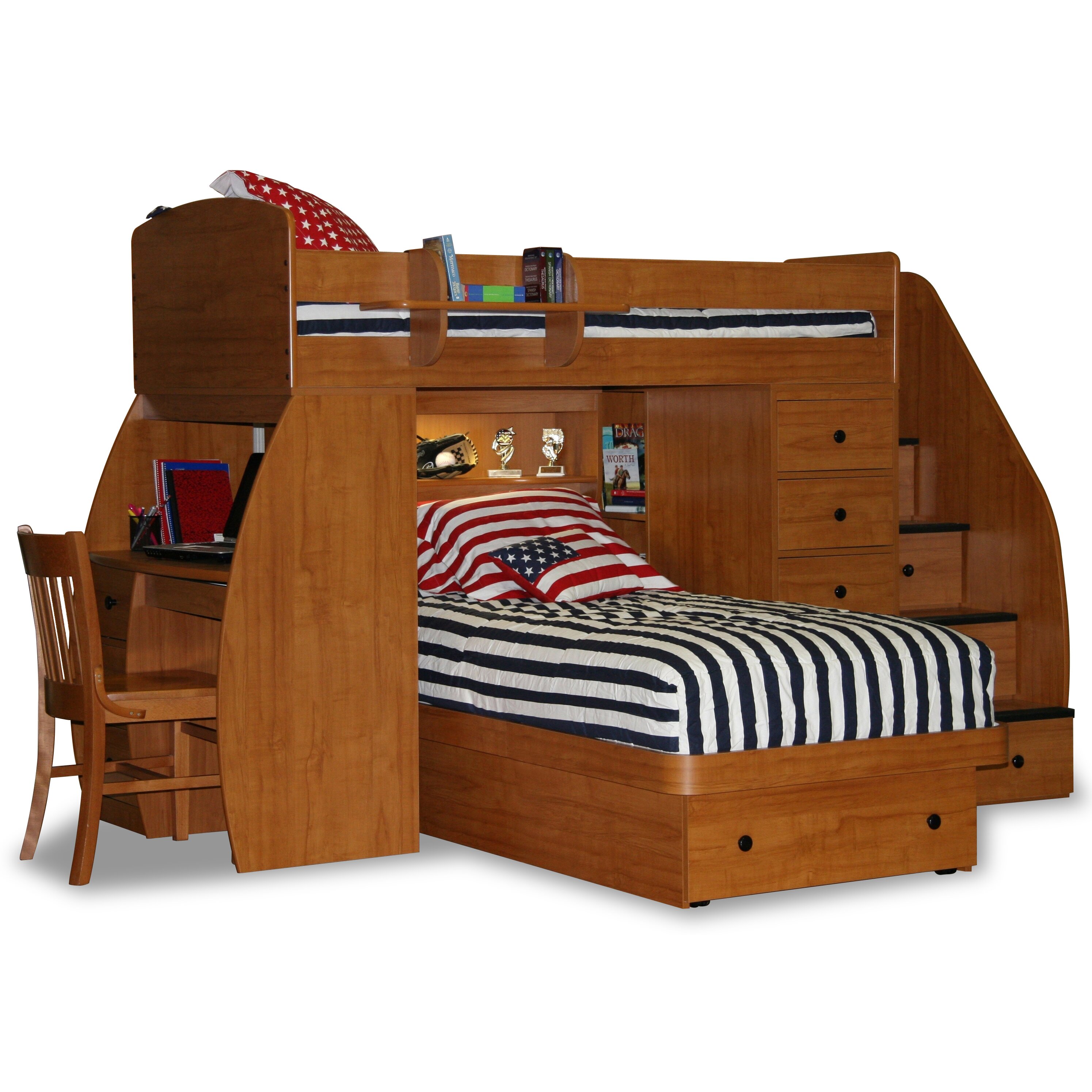 Berg Sierra Twin L-Shaped Bunk Bed with Storage & Reviews ...