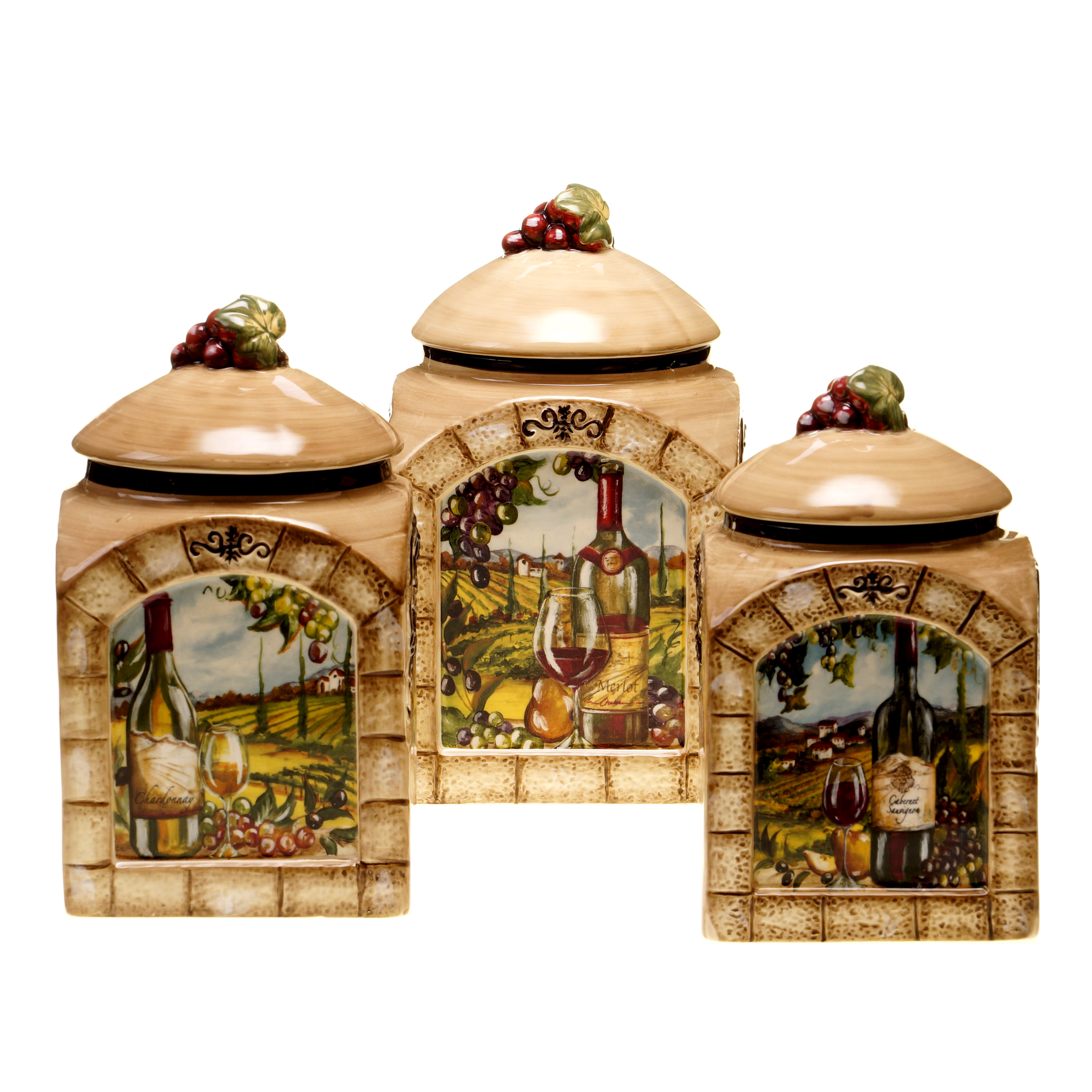 Certified International Tuscan View 3 Piece Canister Set Reviews   Certified International Tuscan View 3 Piece Canister Set 43240 