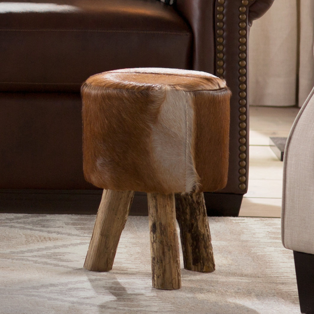 Jeffan Safari Hide Drum Stool & Reviews Wayfair