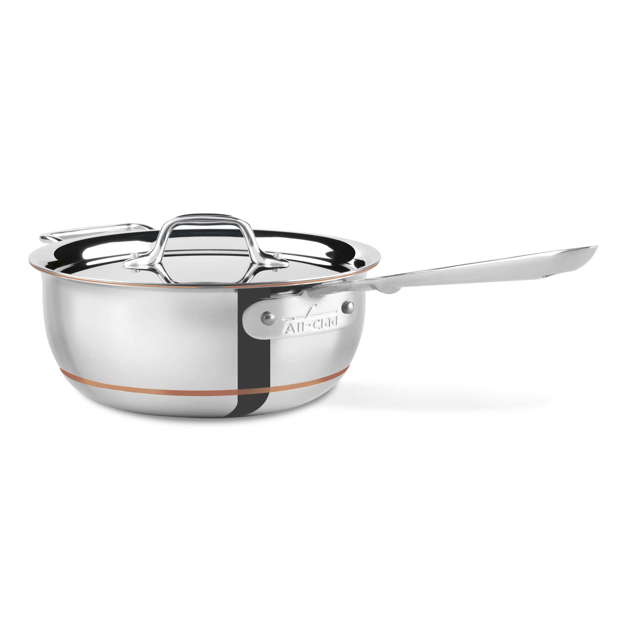 AllClad Copper Core 3qt. Saucier with Lid and Loop Wayfair