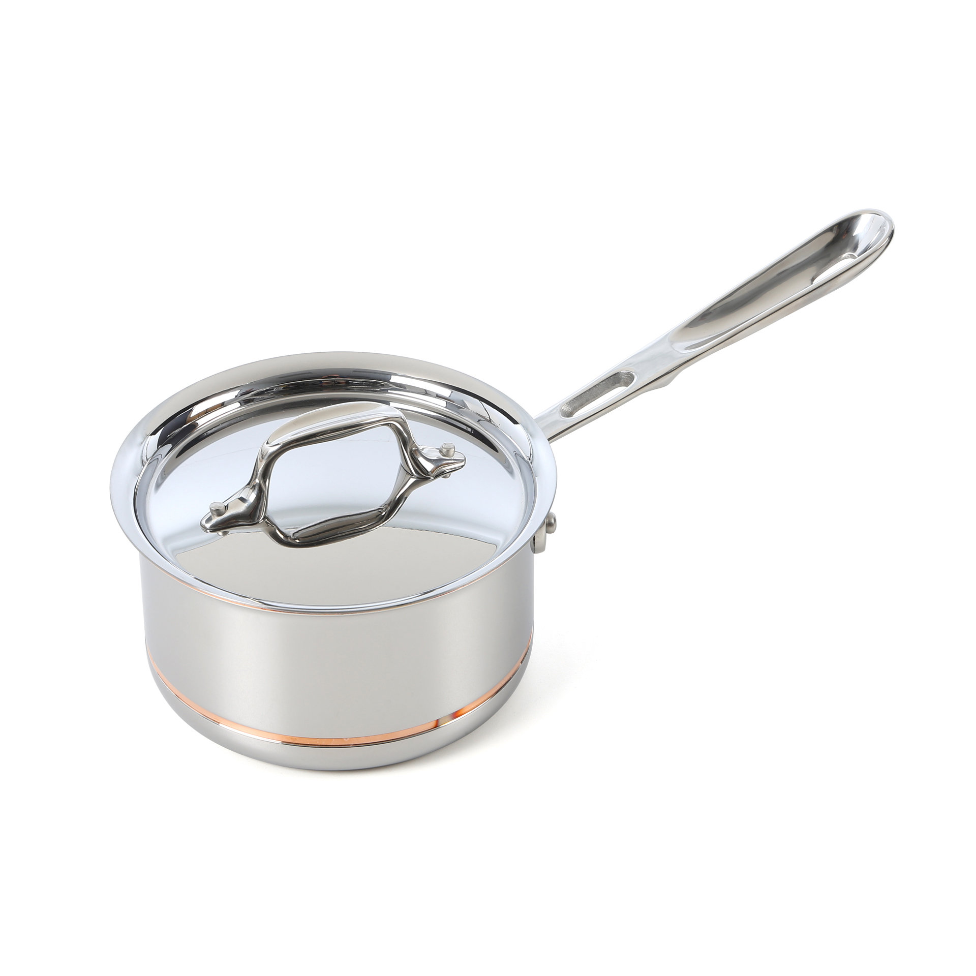 AllClad Copper Core Saucepan with Lid & Reviews Wayfair