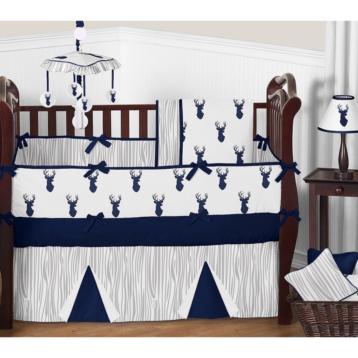 Sweet Jojo Designs Woodland Deer 9 Piece Crib Bedding Set ...