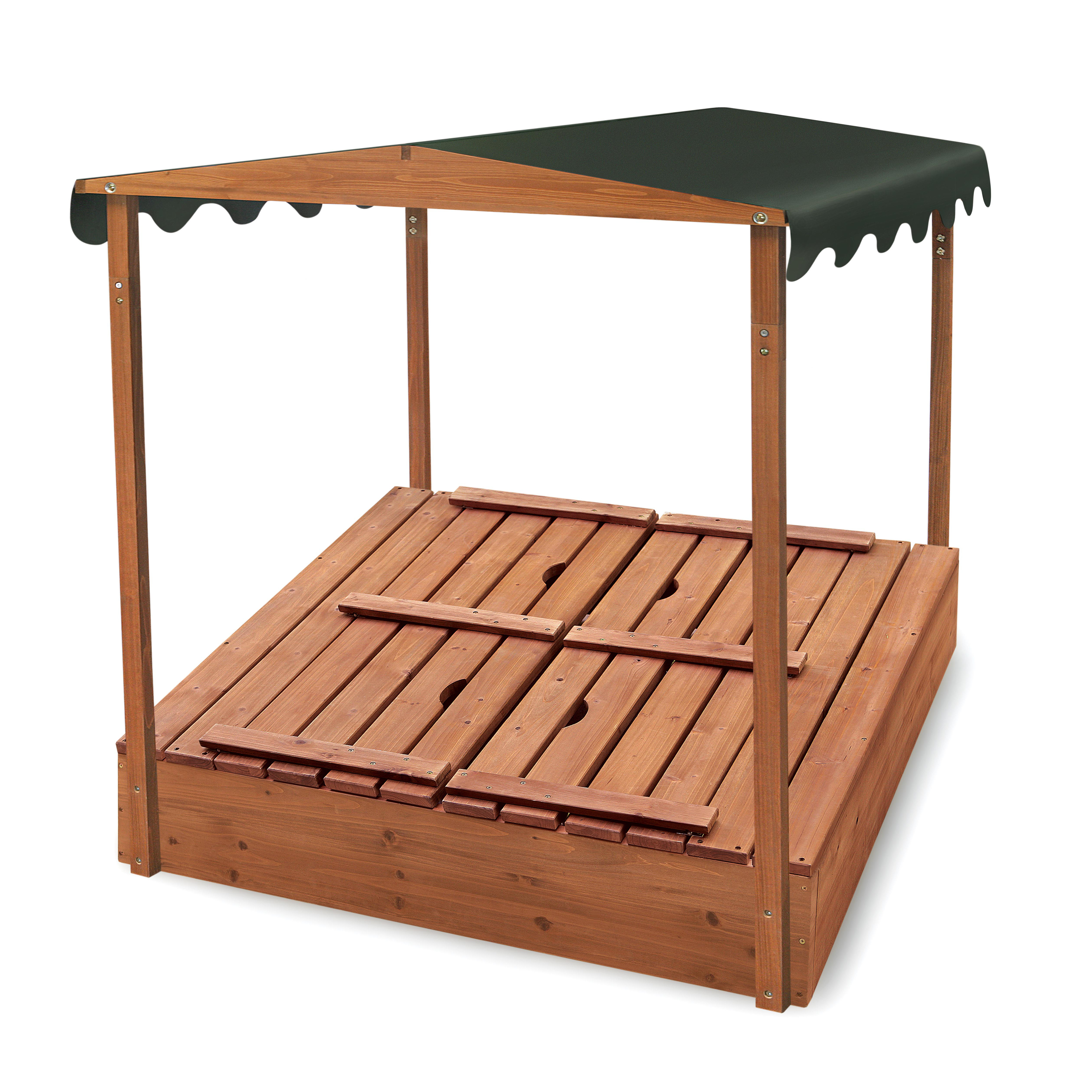 Badger Basket Deluxe Covered Convertible Cedar 4' Rectangular Sandbox