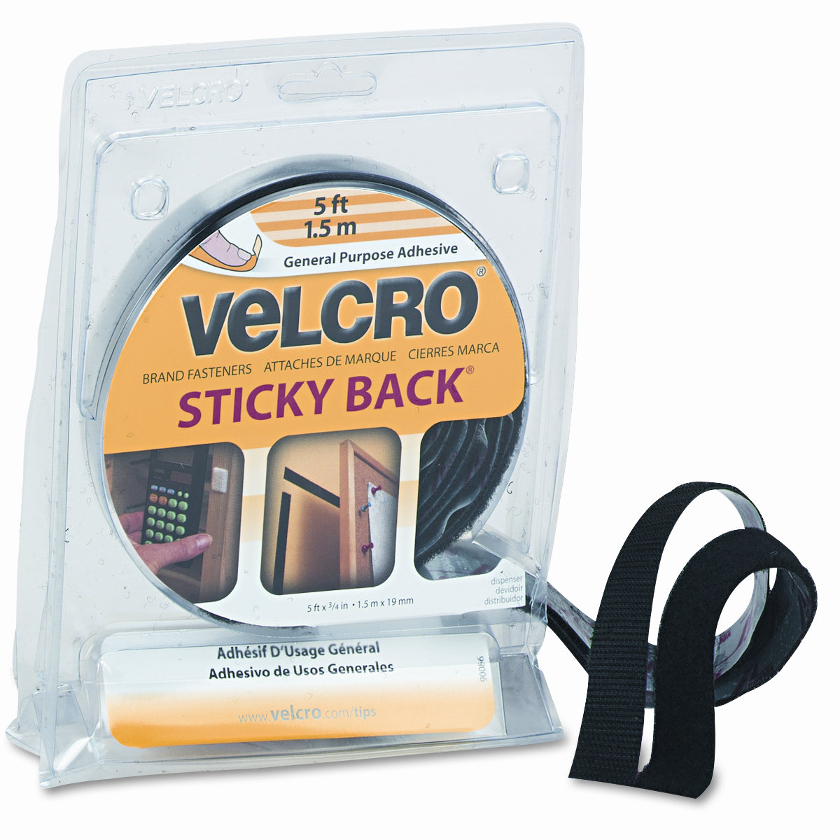 VELCRO USA, INC. StickyBack Hook and Loop Fastener Tape With Dispenser