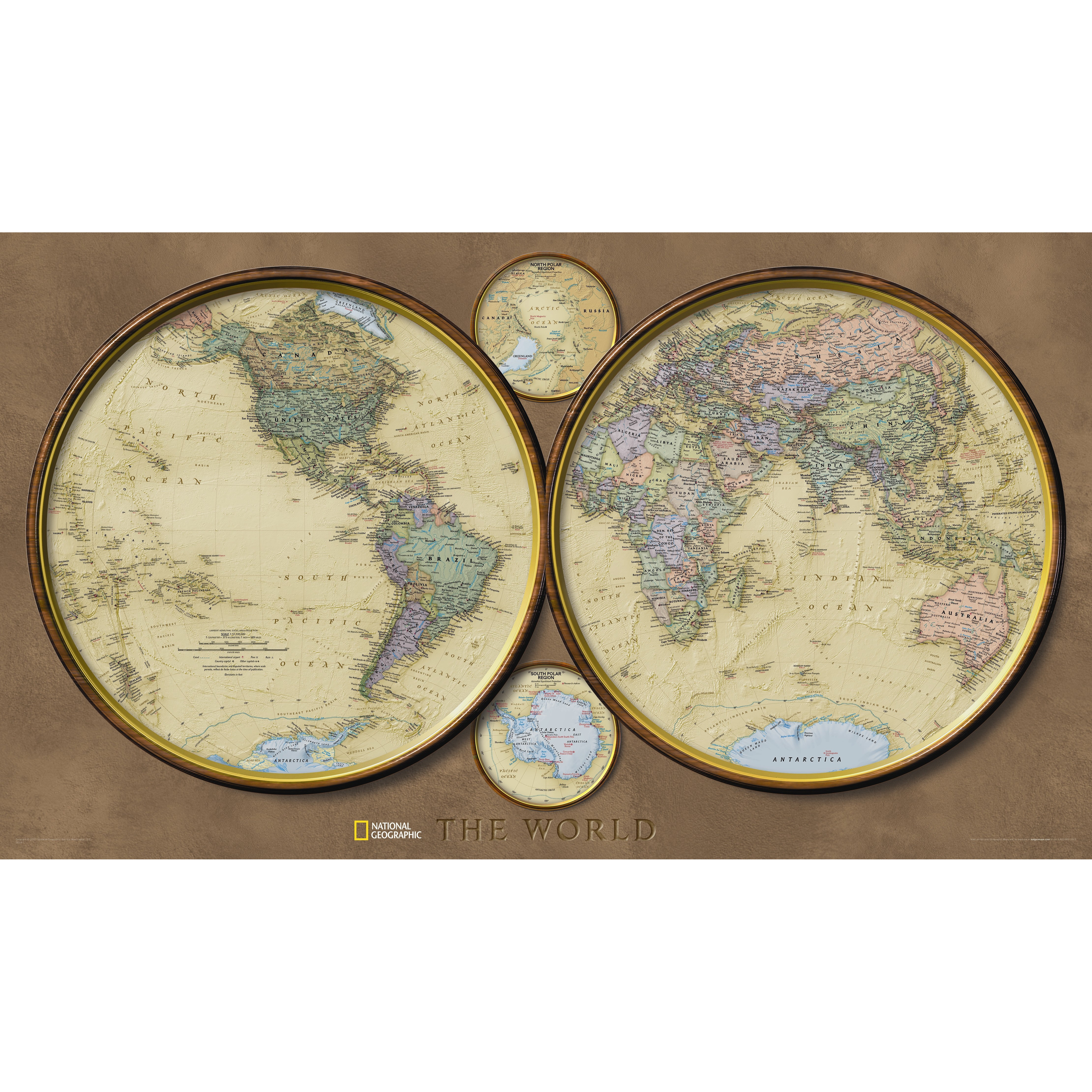 National Geographic Maps World Hemispheres Wall Map & Reviews | Wayfair