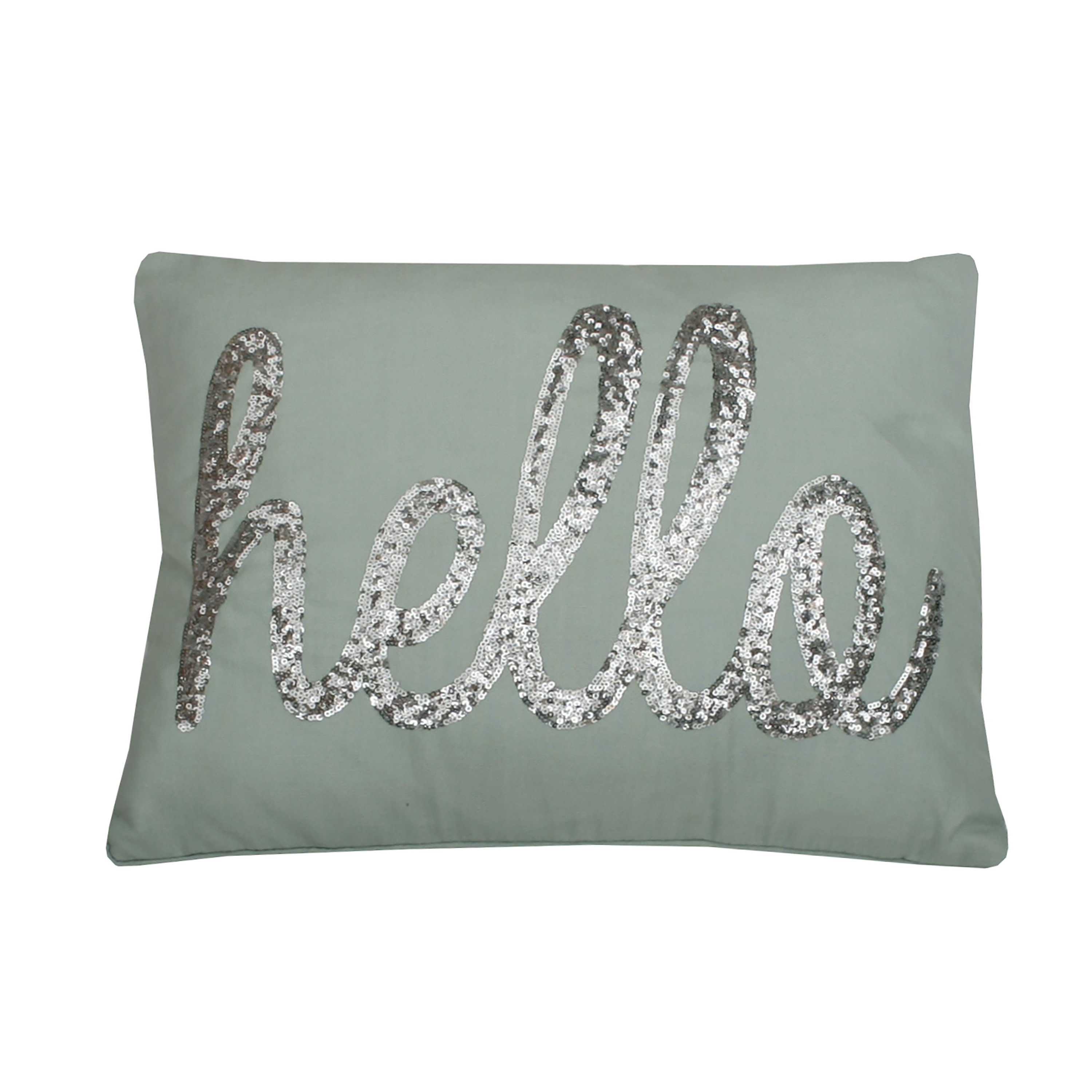 Thro by Marlo Lorenz Hello Sequin Script Lumbar Pillow & Reviews Wayfair