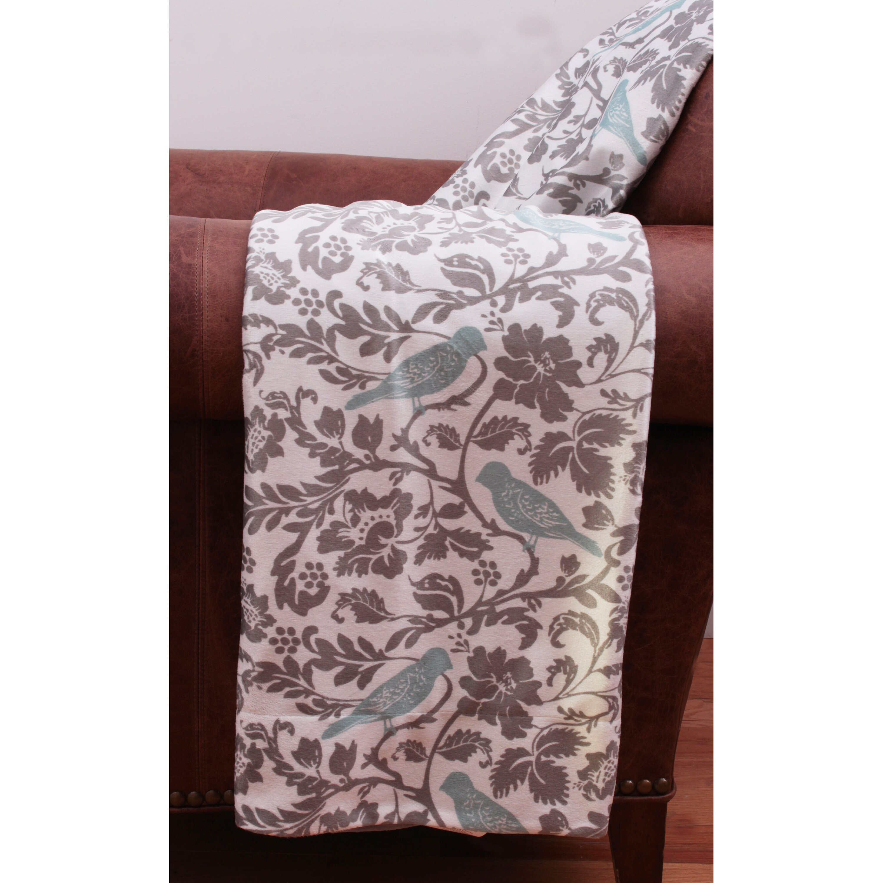 Thro by Marlo Lorenz Selma Bird Printed Microplush Throw ...