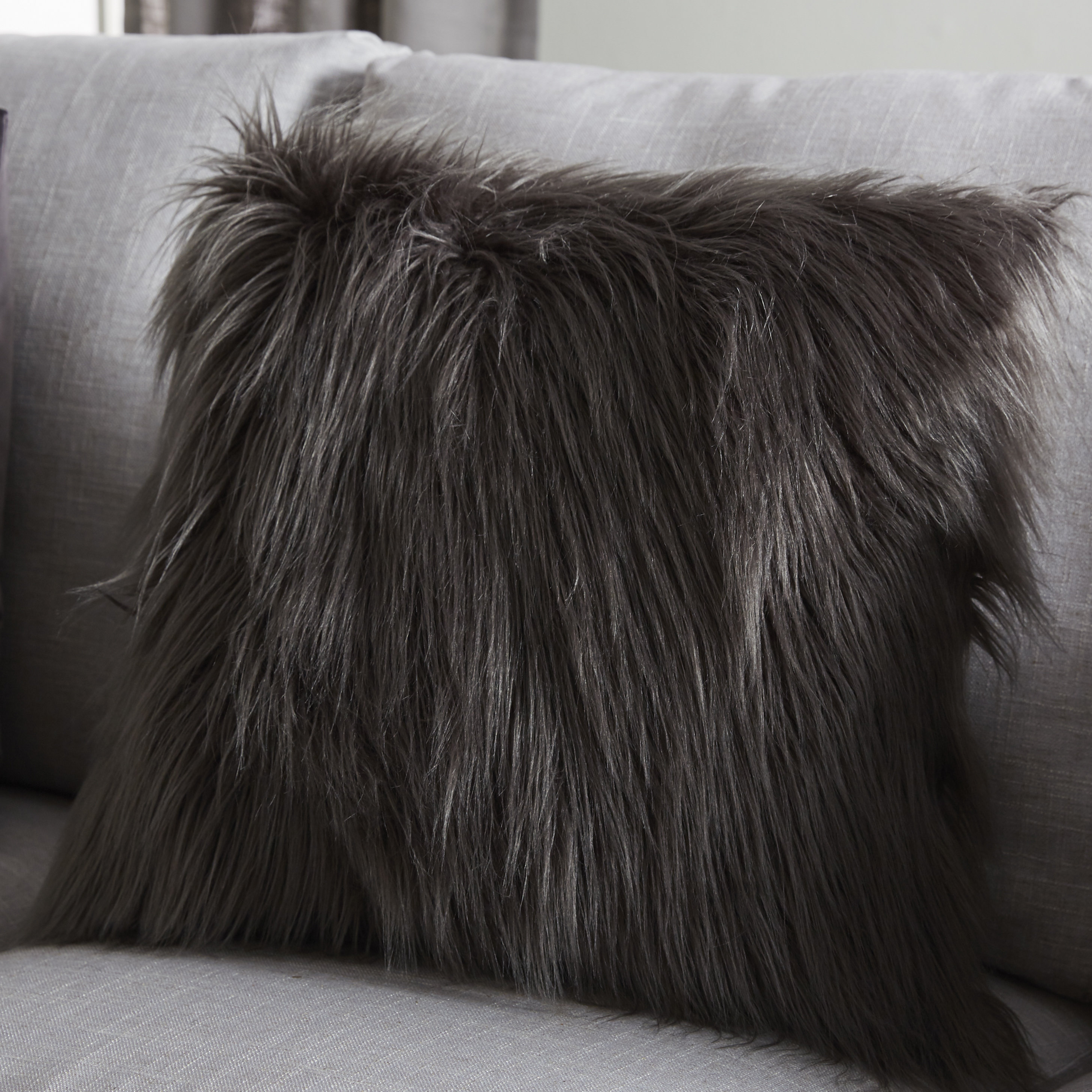 Thro by Marlo Lorenz Keller Faux Mongolian Fur Throw Pillow & Reviews