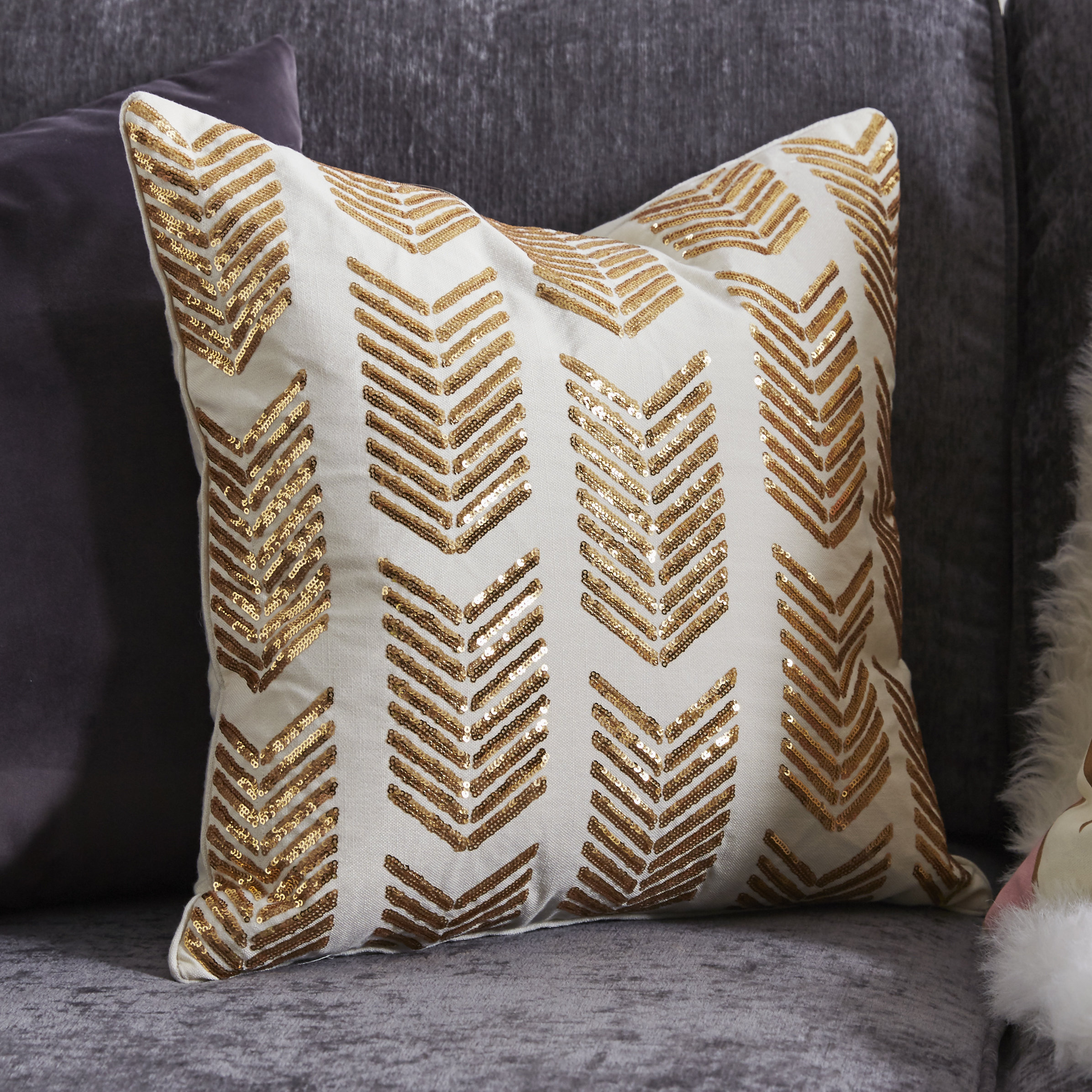 Thro by Marlo Lorenz Hadara Sequin Arrow Throw Pillow & Reviews Wayfair