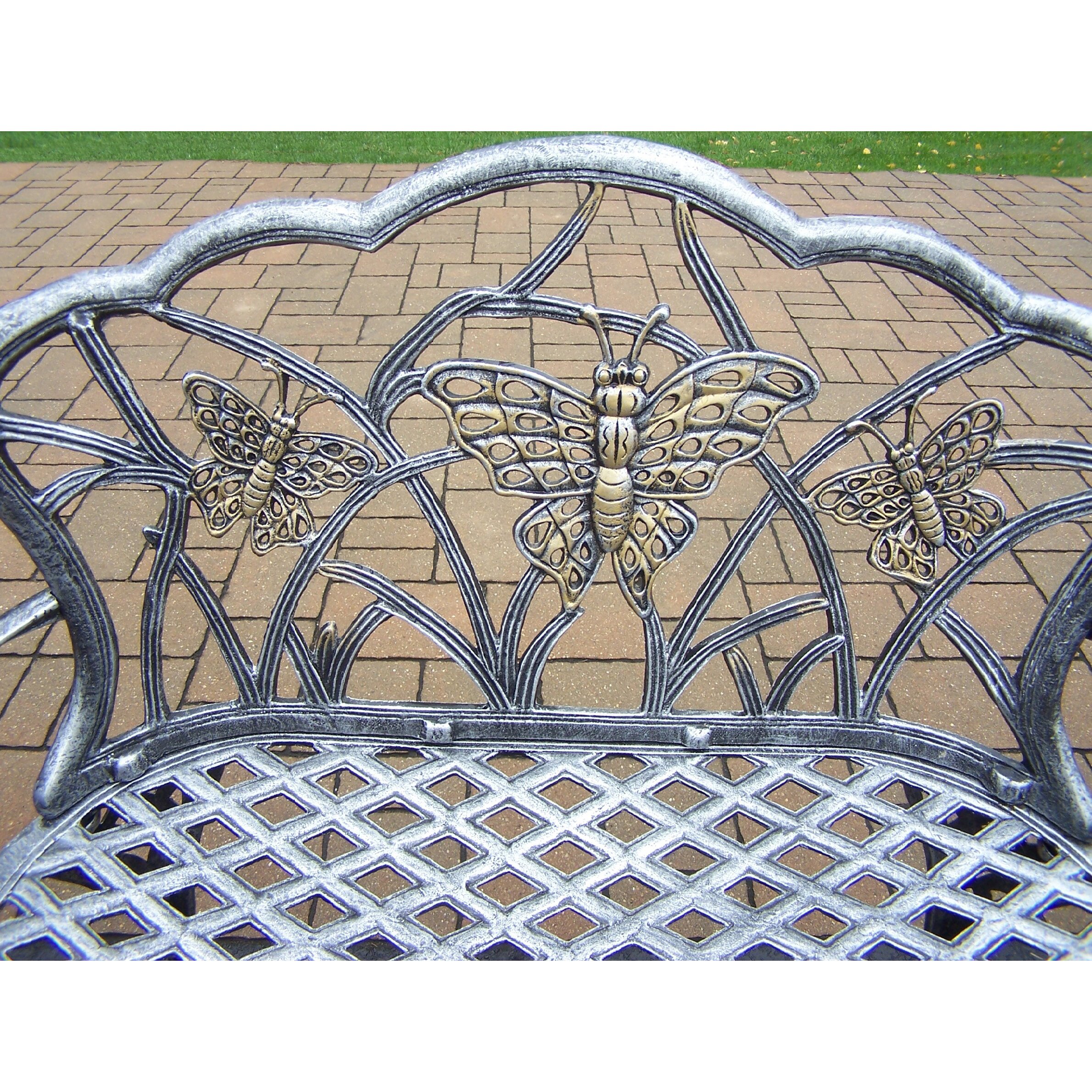 Oakland Living Butterfly Aluminum Garden Bench & Reviews