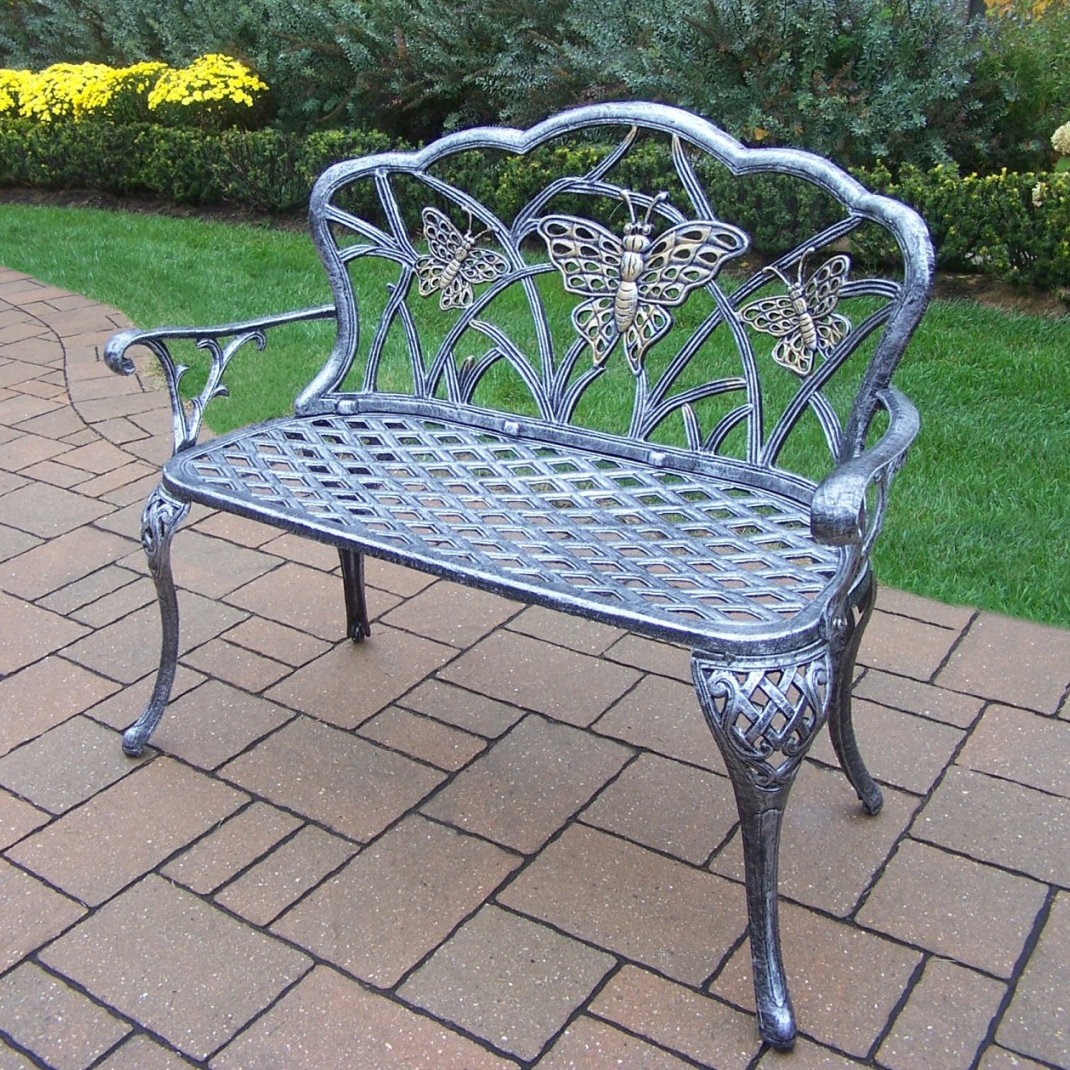 Oakland Living Butterfly Aluminum Garden Bench & Reviews | Wayfair