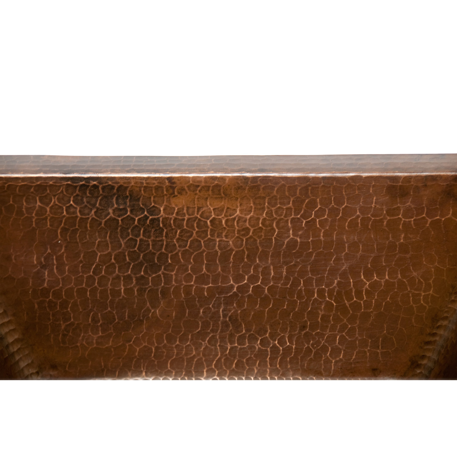 Premier Copper Products 15" x 15" Square Hammered Copper Bar Sink
