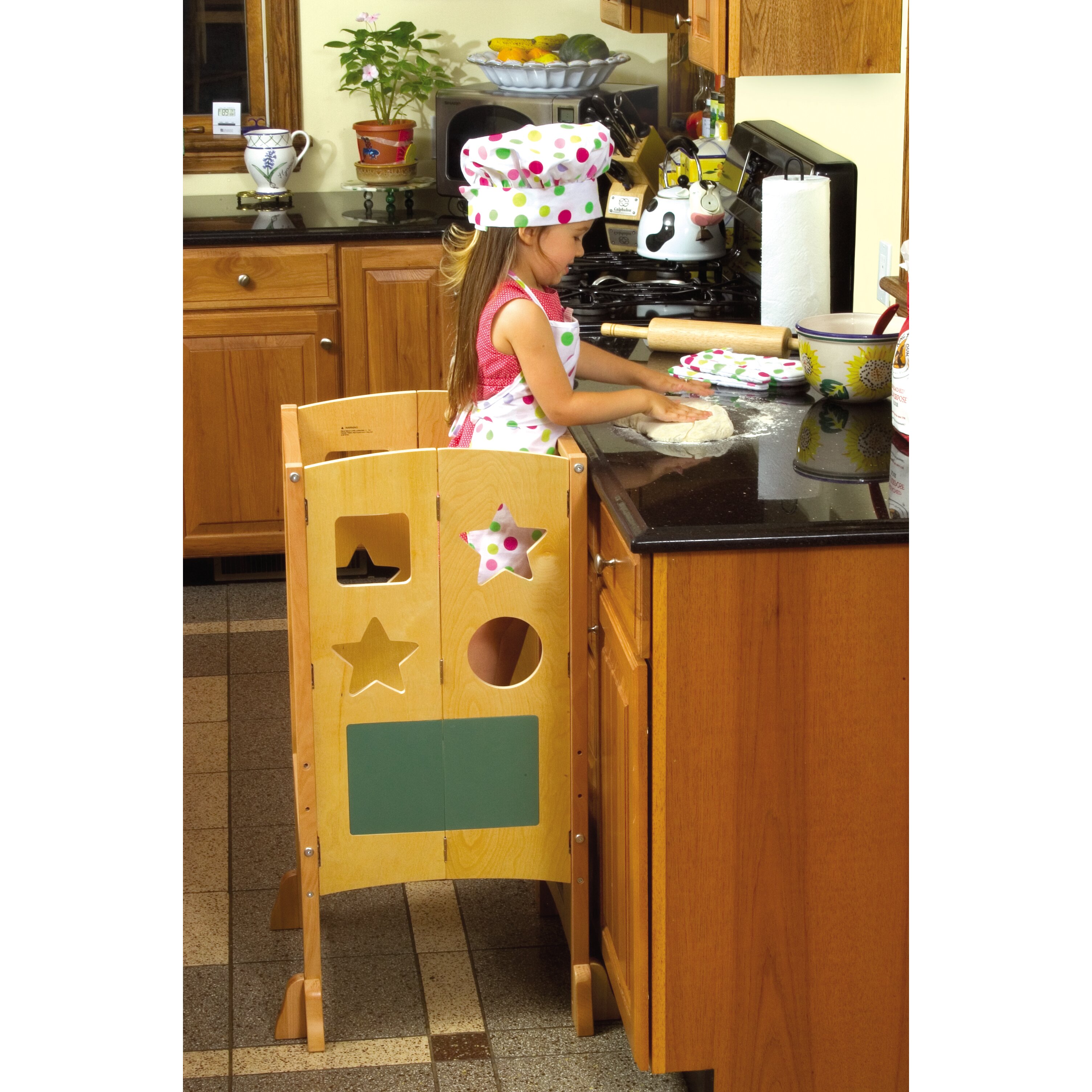 Guidecraft Household Helper 1 Step Birch Plywood Kitchen Step Stool   Kitchen%2BHelper 