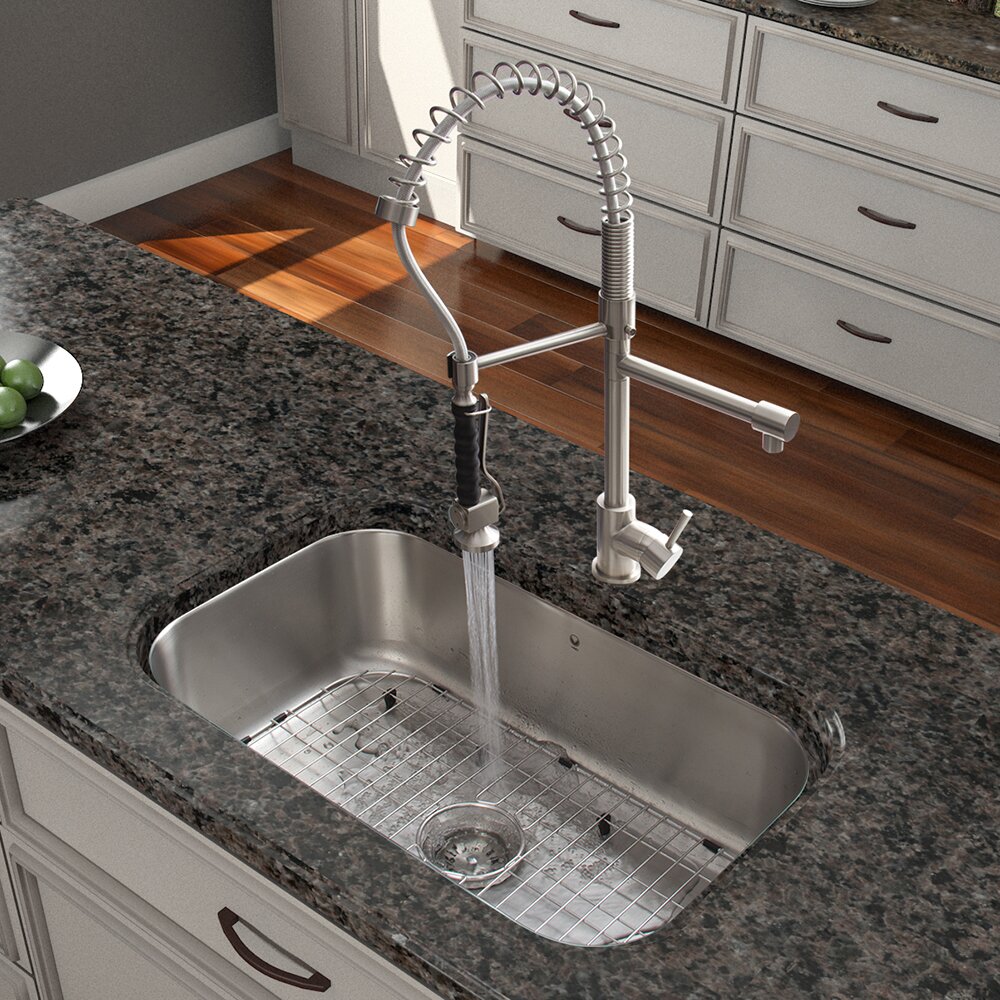 Vigo Zurich Single Handle Pull-Down Spray Kitchen Faucet ...