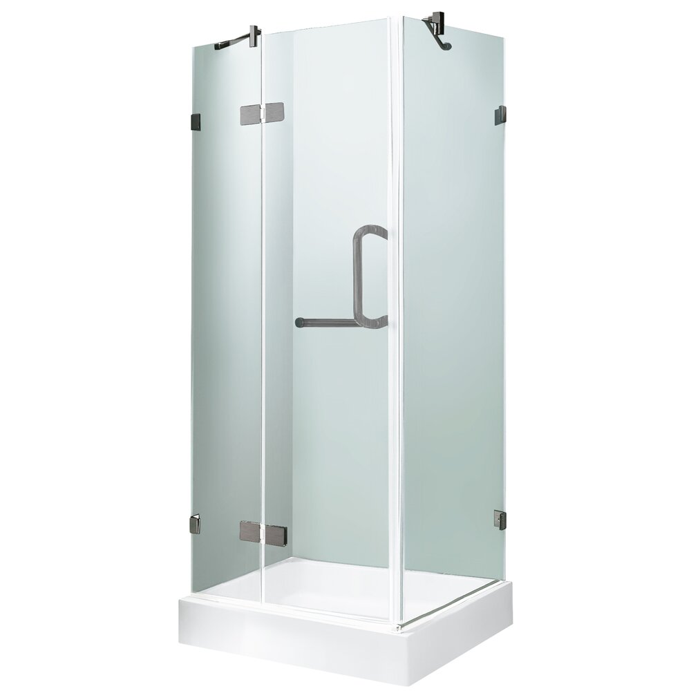 Vigo Monteray 32  x  32  in Frameless Shower  Enclosure with 