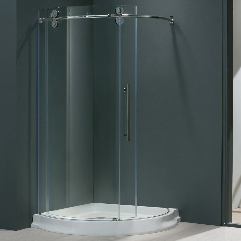 Vigo Sanibel 40 x 40in. Frameless Round Sliding Shower Enclosure with