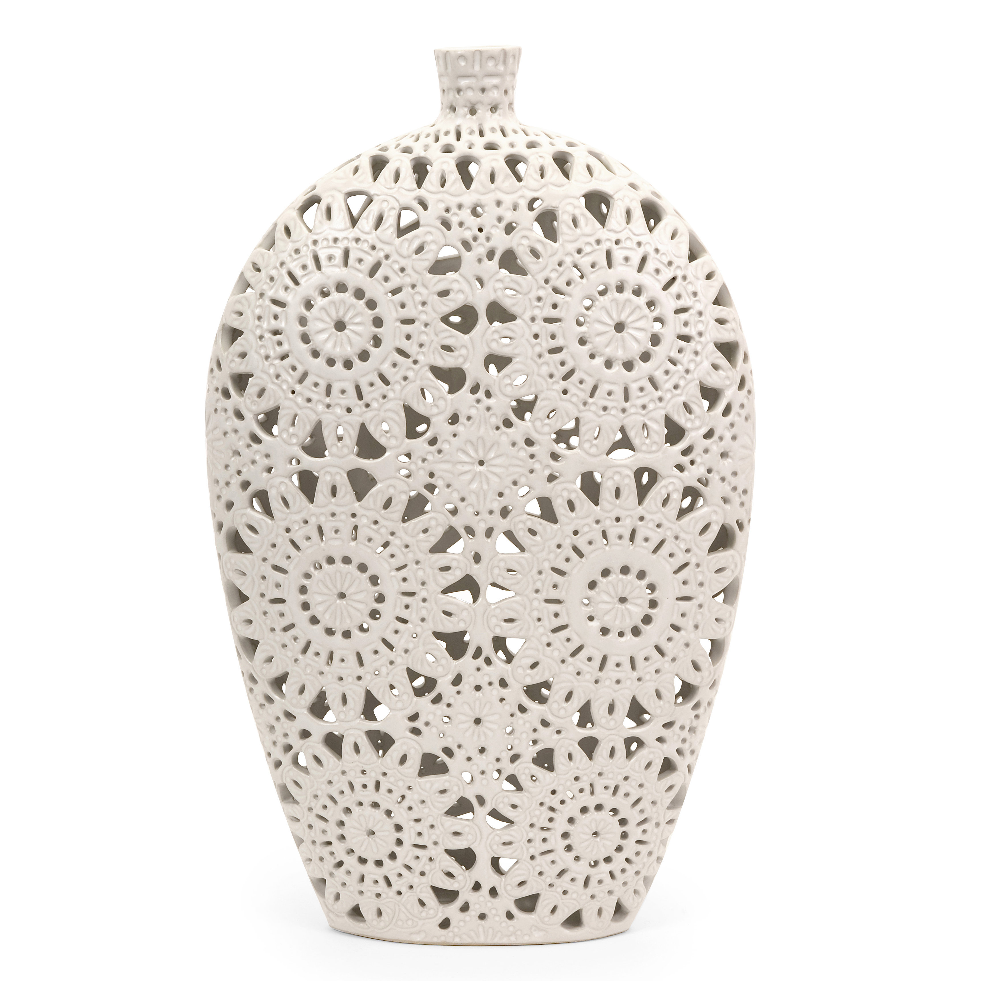 One Allium Way Floral Pierced Vase & Reviews Wayfair