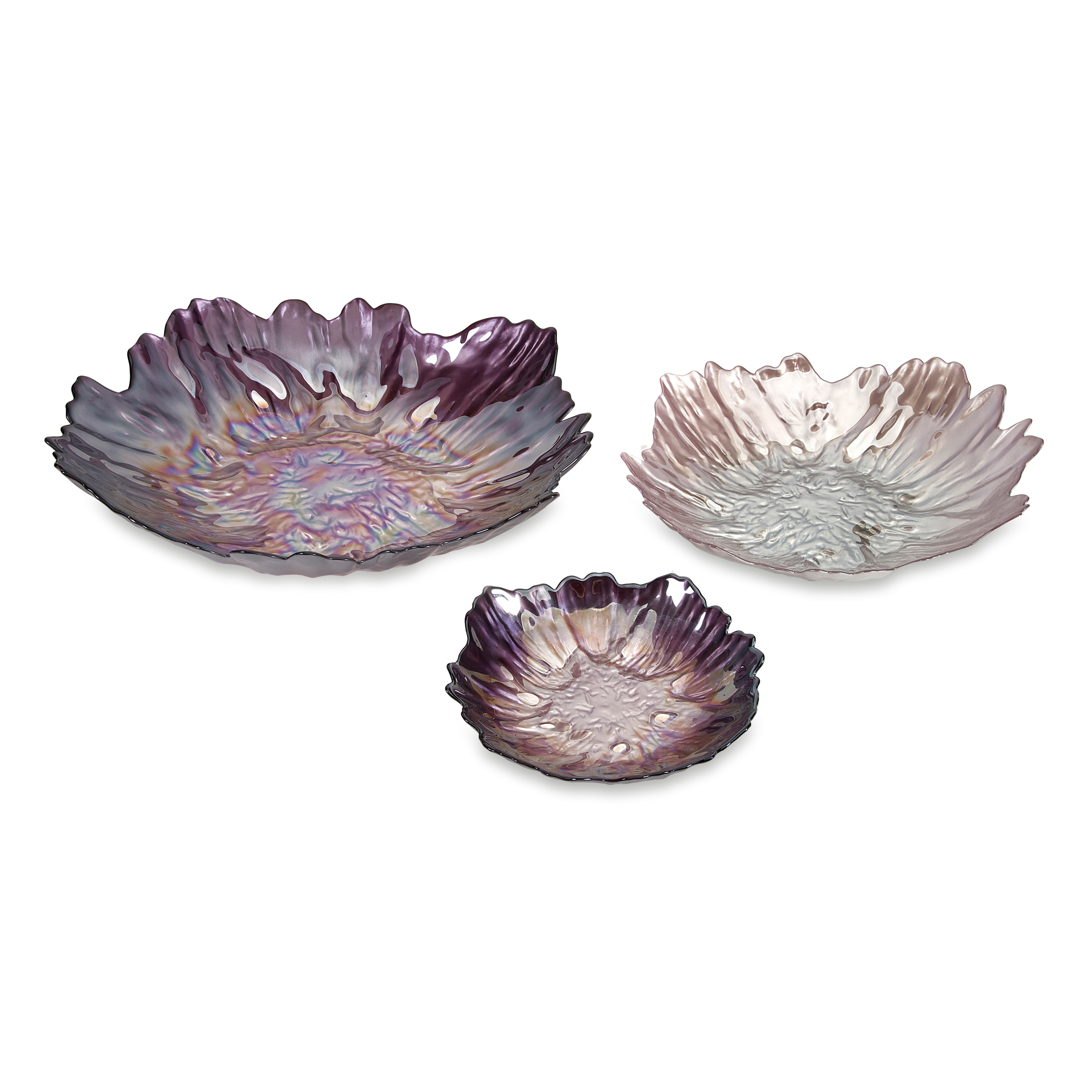 IMAX Midnight Garden Glass Decorative Bowl 3 Piece Set & Reviews Wayfair
