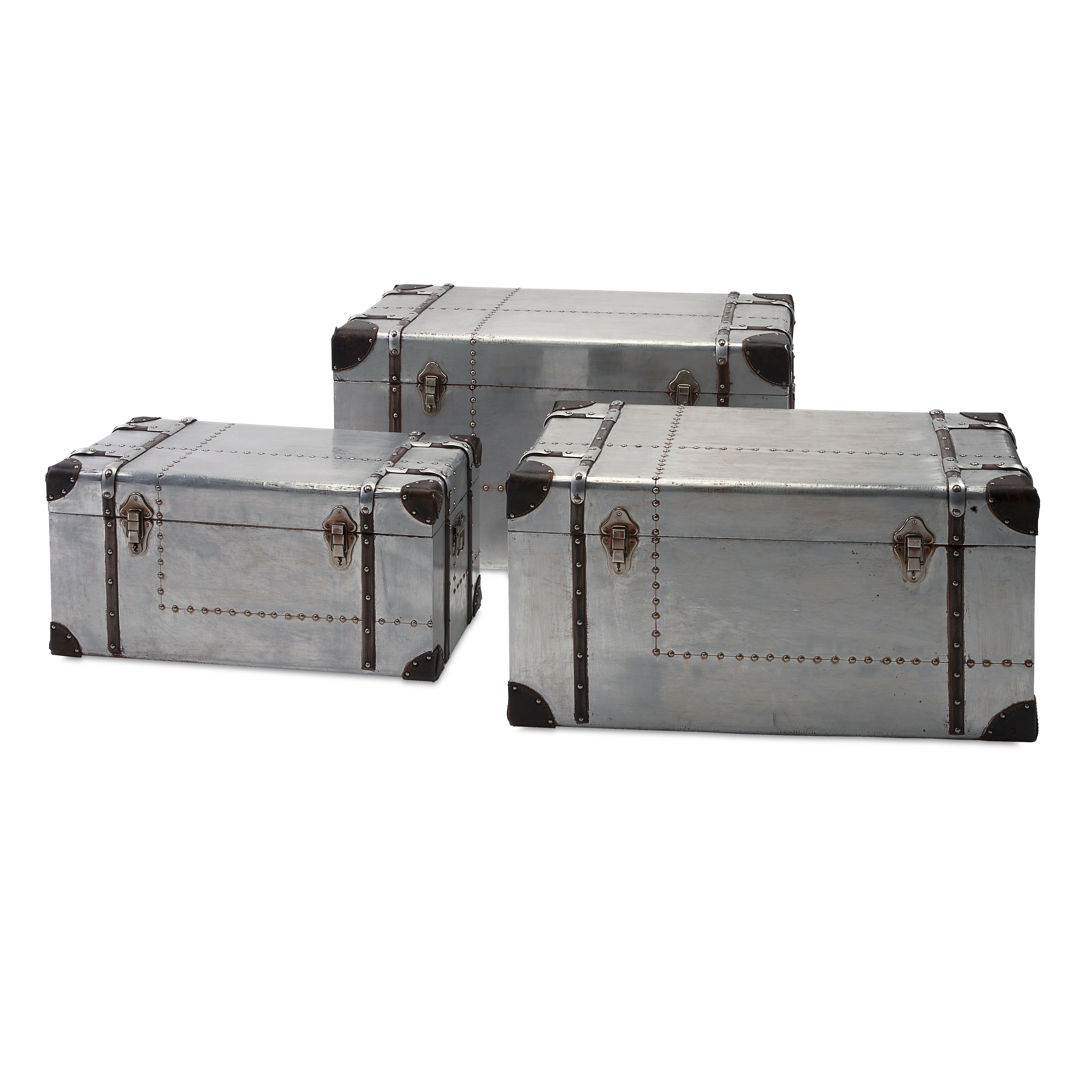 IMAX 3 Piece Brewer Aluminum Trunk Set & Reviews Wayfair