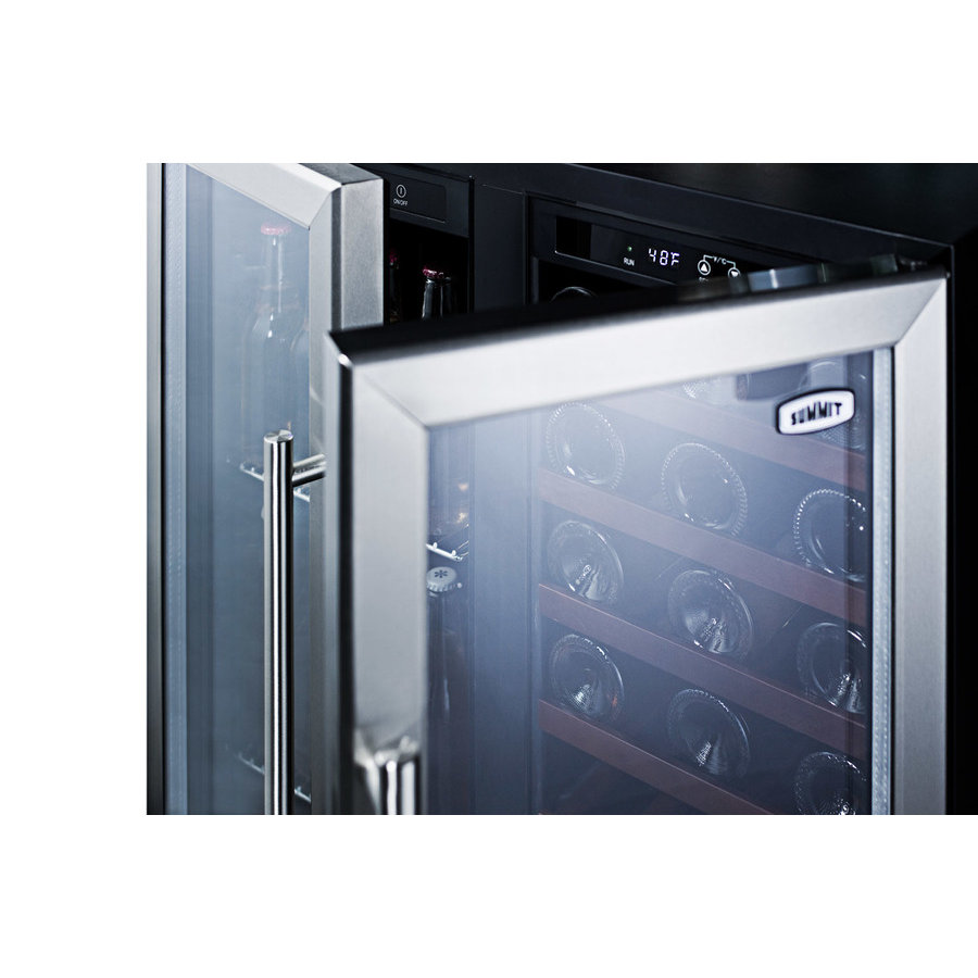 Summit Appliance 33 Bottle Dual Zone BuiltIn and Freestanding Wine