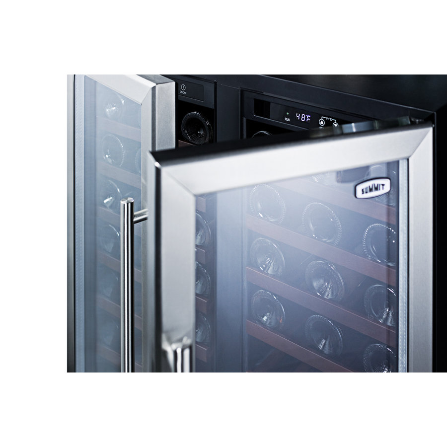 Summit Appliance 66 Bottle Dual Zone BuiltIn Wine Refrigerator