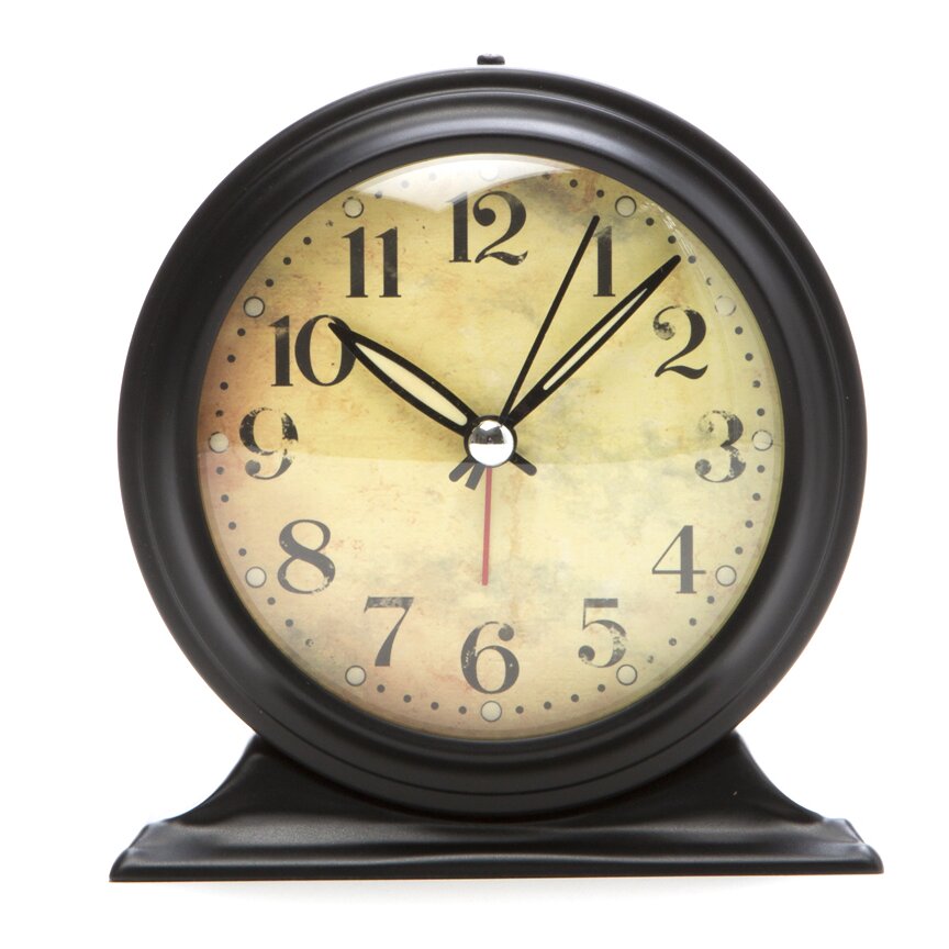 Infinity Instruments Antique Look Metal Alarm Clock ...