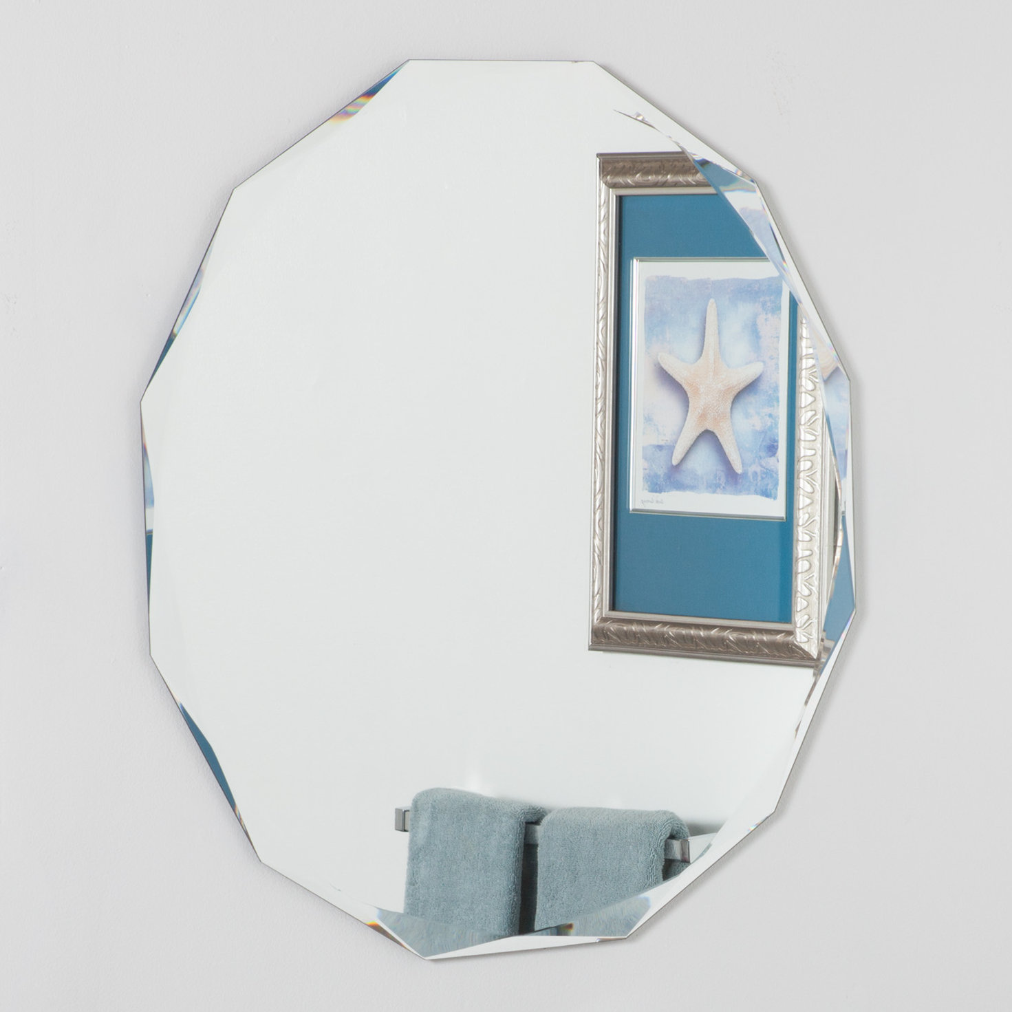Decor Wonderland Frameless Diamond Wall Mirror & Reviews Wayfair