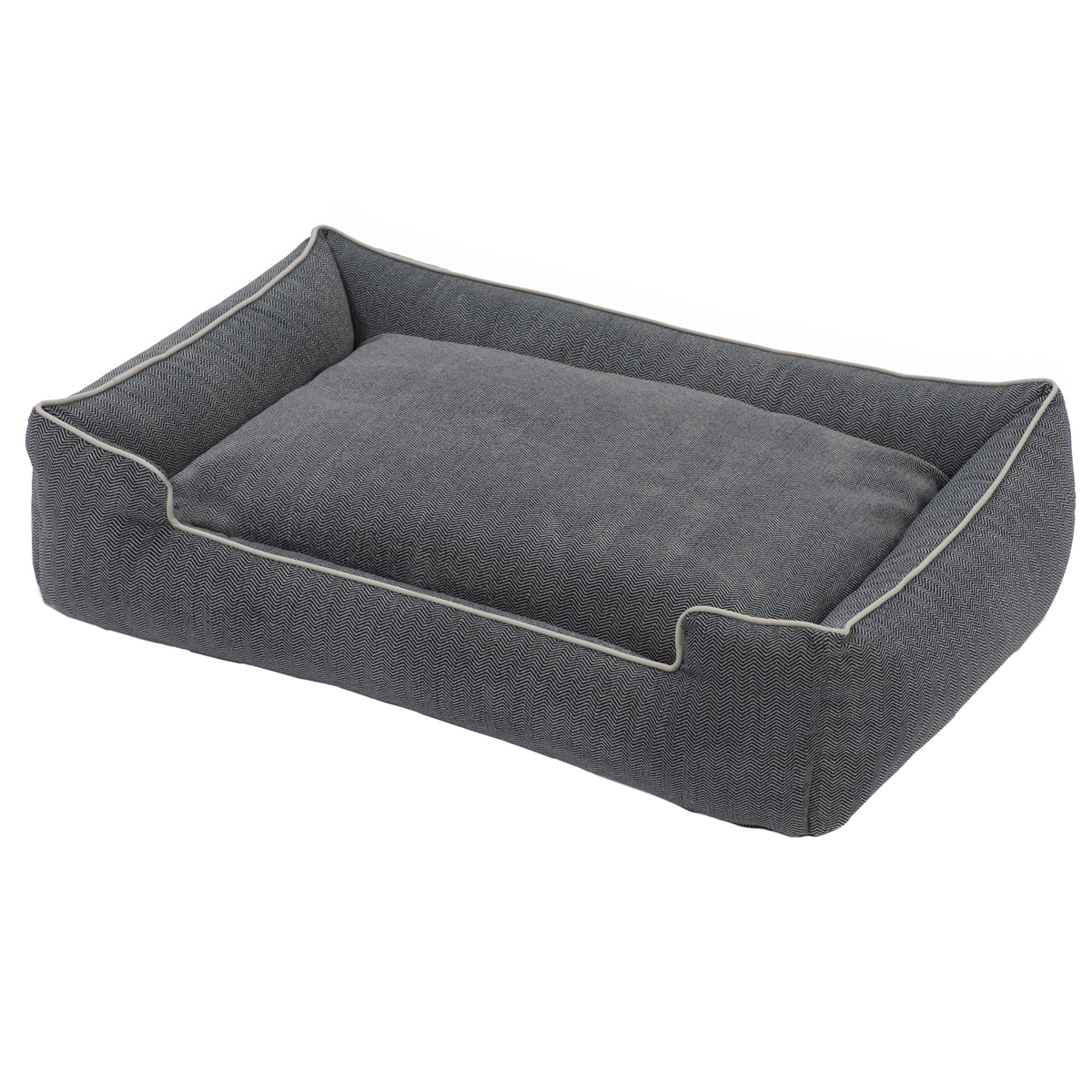Jax and Bones Tweed Printed Microfiber Lounge Bolster Dog Bed & Reviews