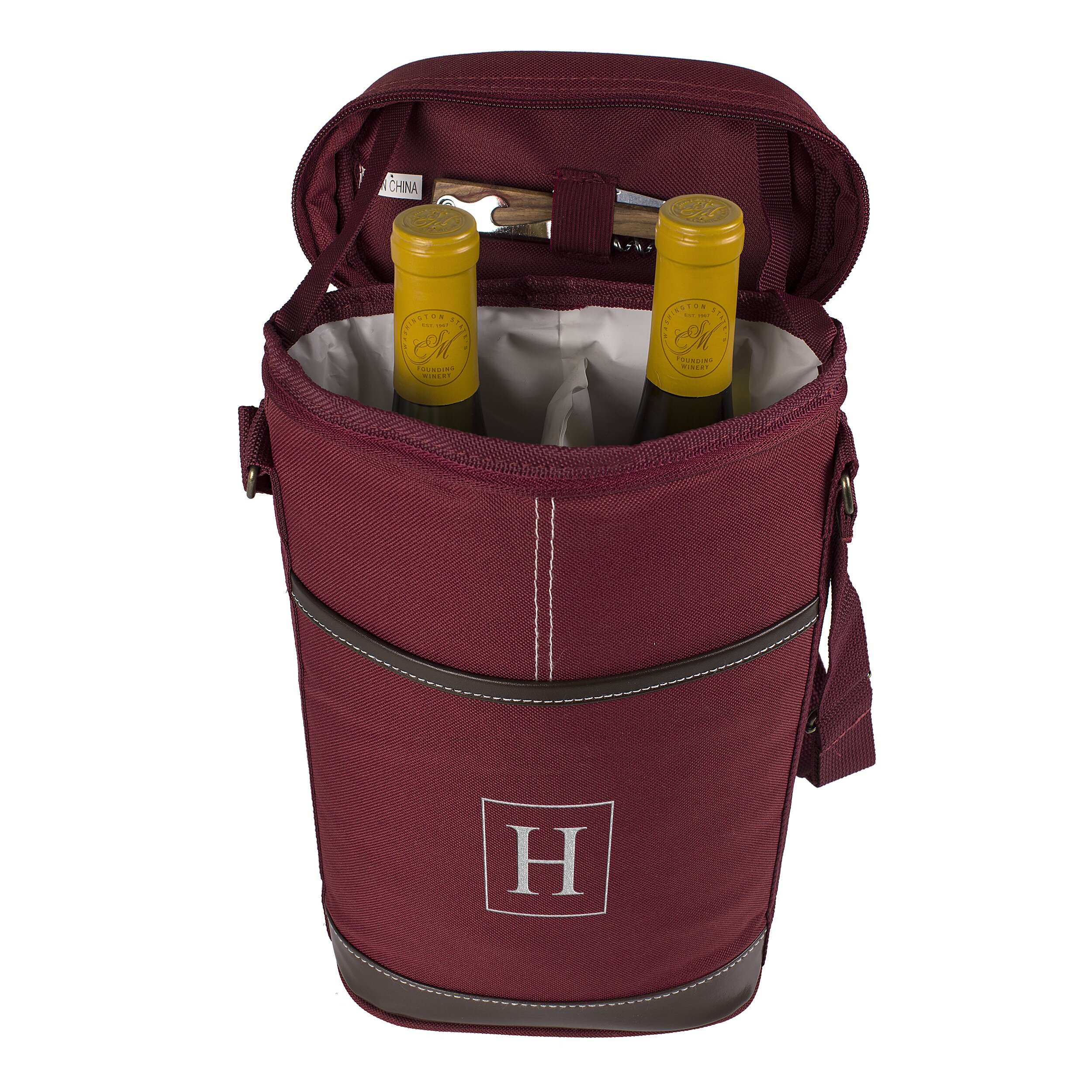 personalized wine tote cooler