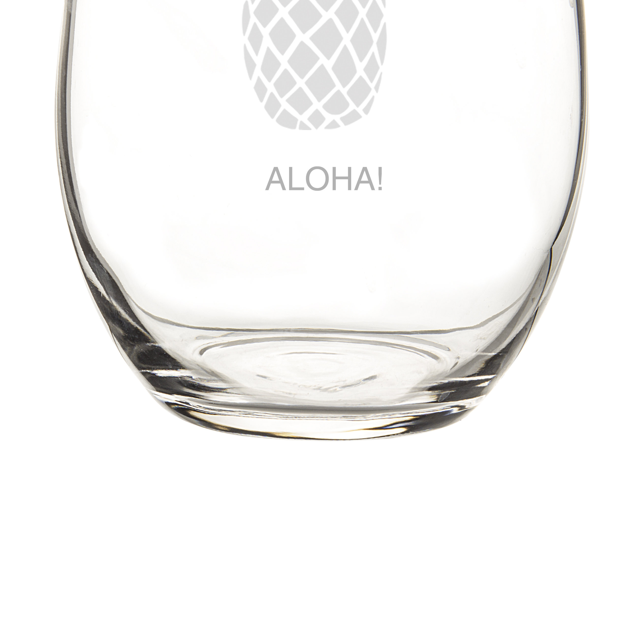Cathys Concepts Personalized 21 Oz. Pineapple Stemless Wine Glasses
