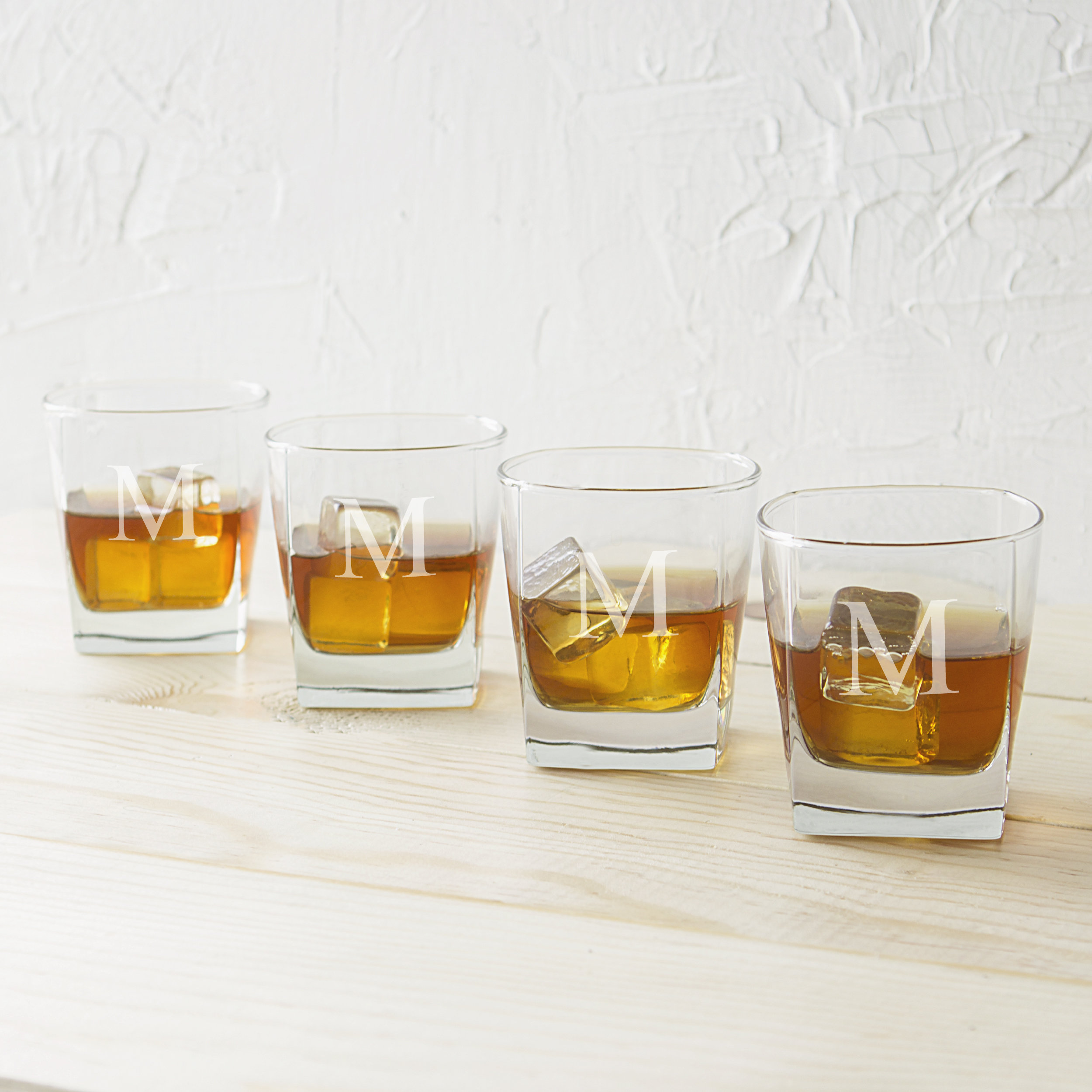initial rocks glasses