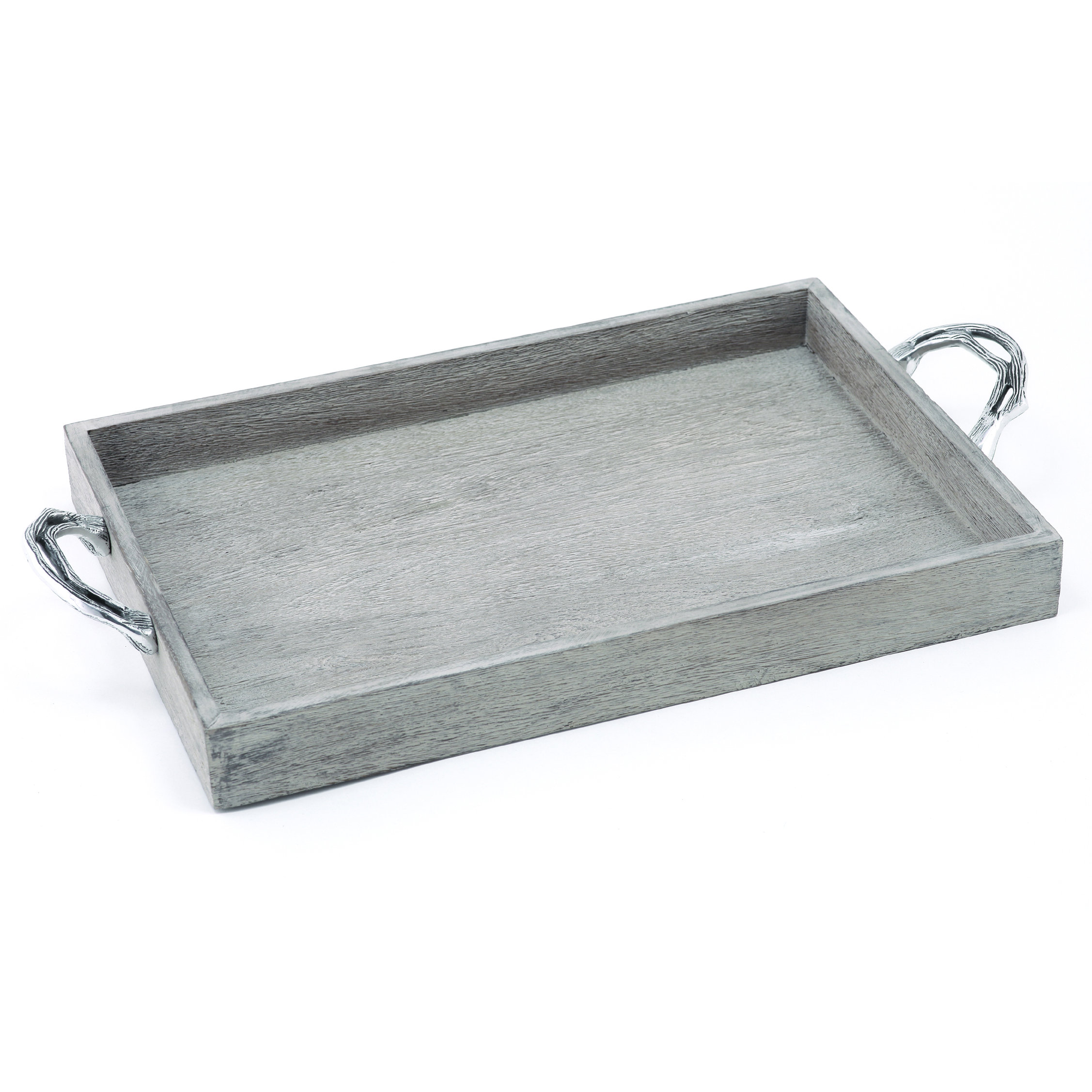 Star Home Weathered Wood Ottoman Serving Tray & Reviews Wayfair