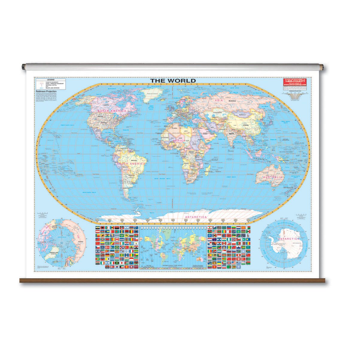 Universal Map Large Scale Wall Map - World & Reviews | Wayfair
