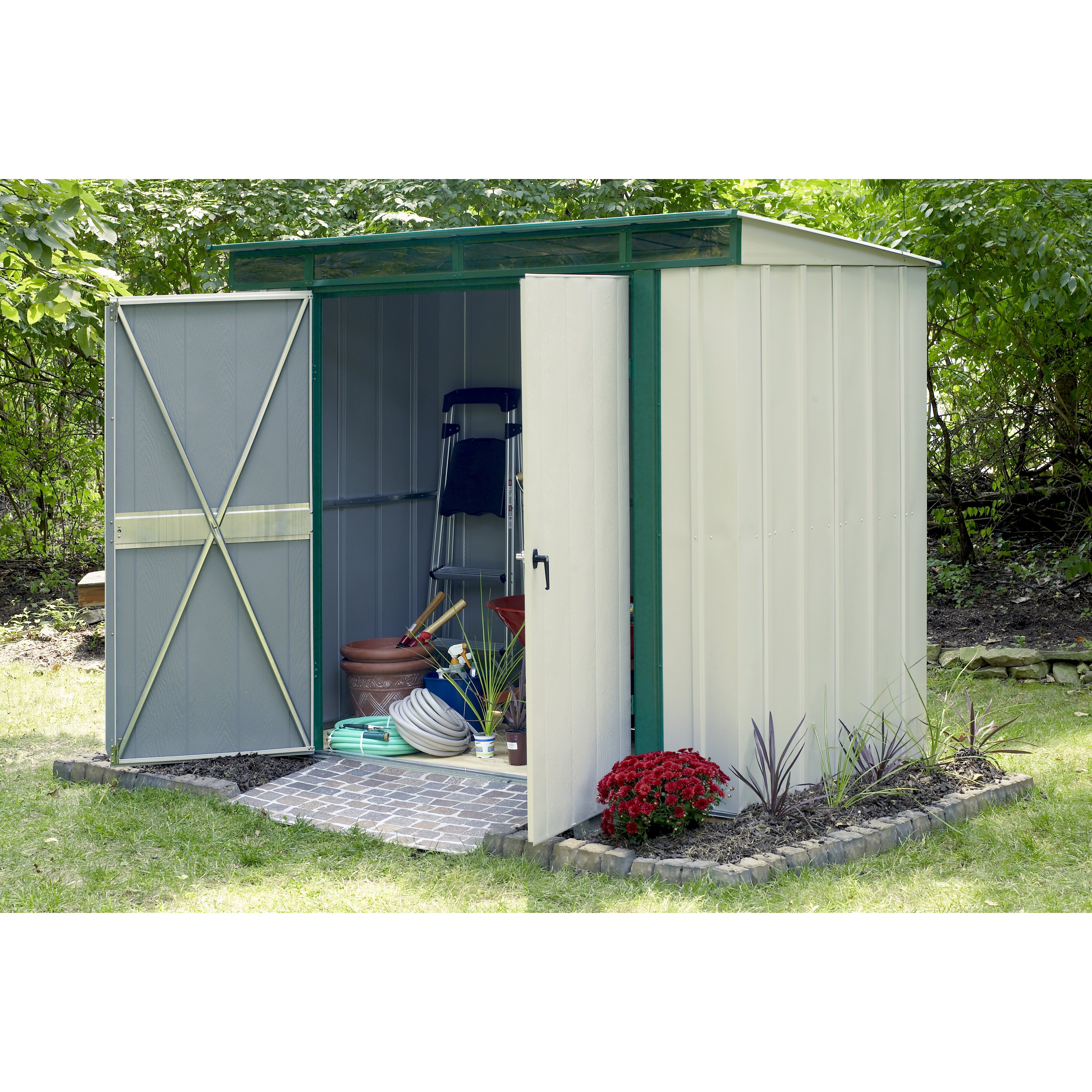 arrow eurolite 10 ft. w x 4 ft. d steel lean-to shed