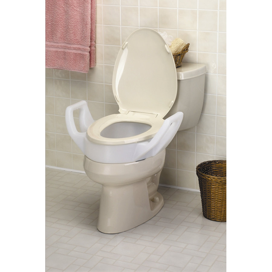 Maddak Elevated Raised Toilet Seat with Arms Standard & Reviews Wayfair