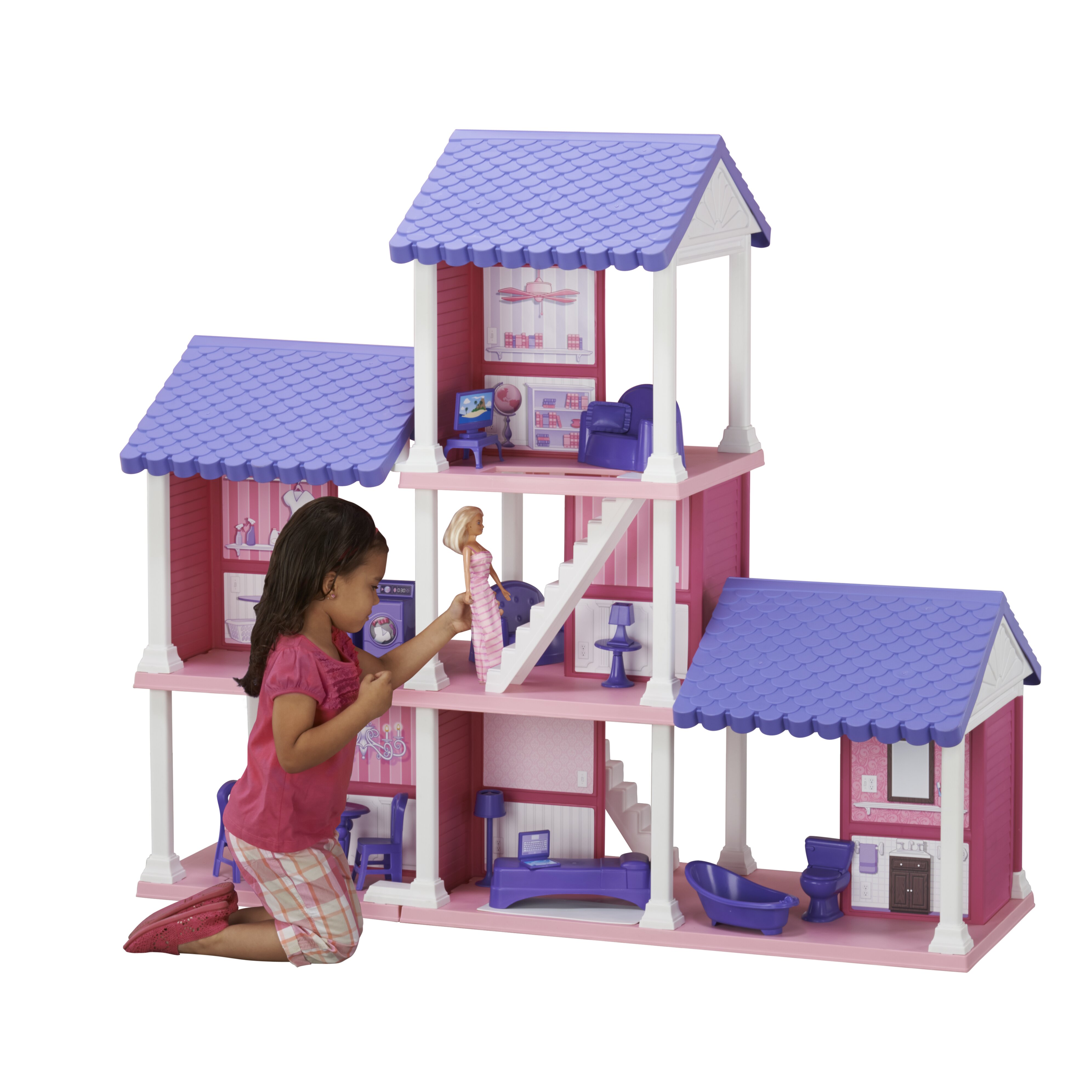 american plastic 4 room dollhouse