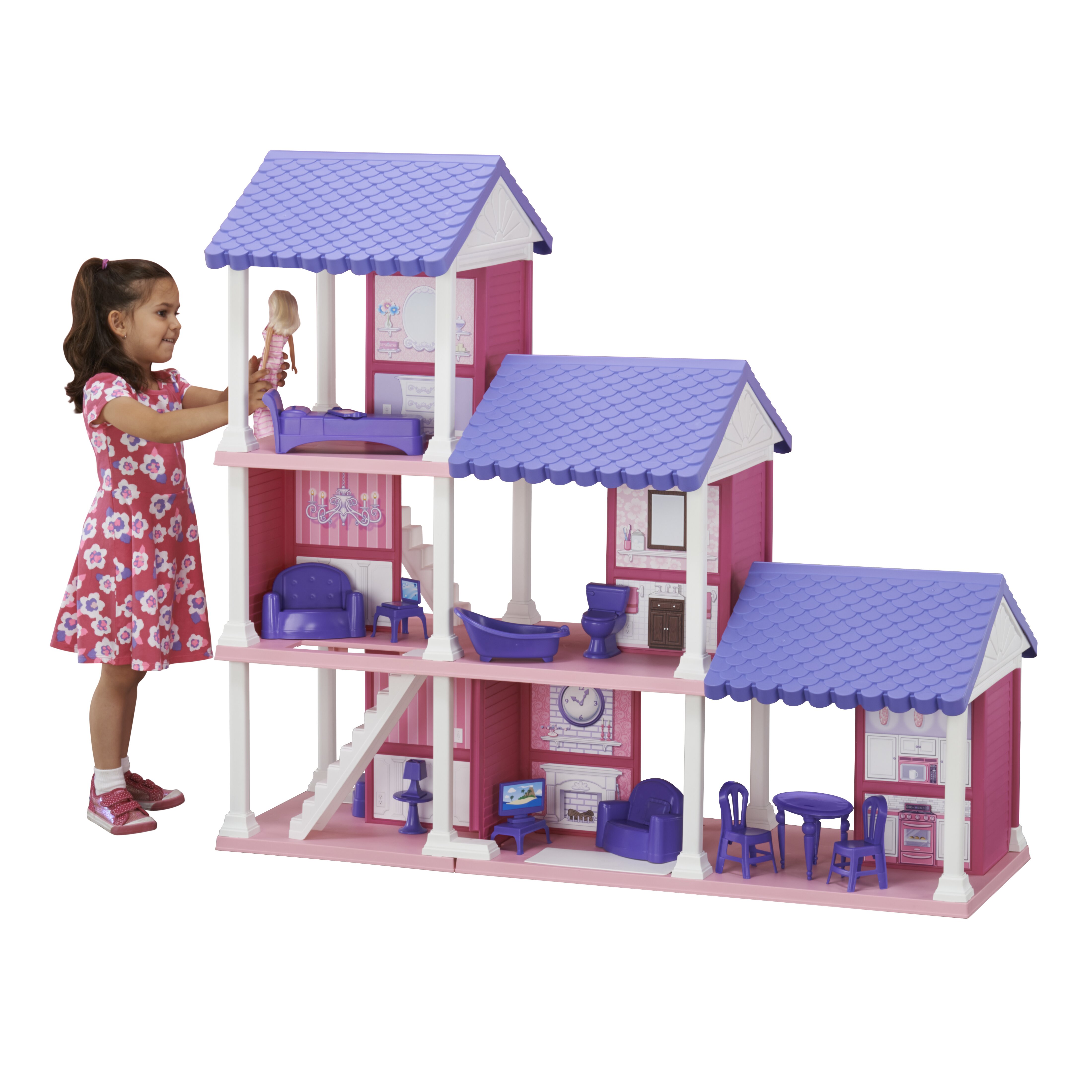 american plastic 4 room dollhouse