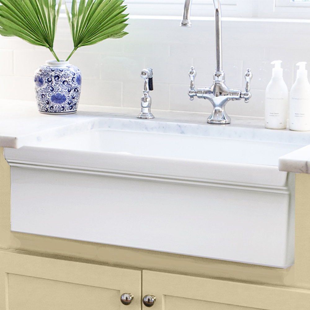 Nantucket Sinks Cape 29.5" x 19.5" 1 Basin Apron Farmhouse Kitchen Sink