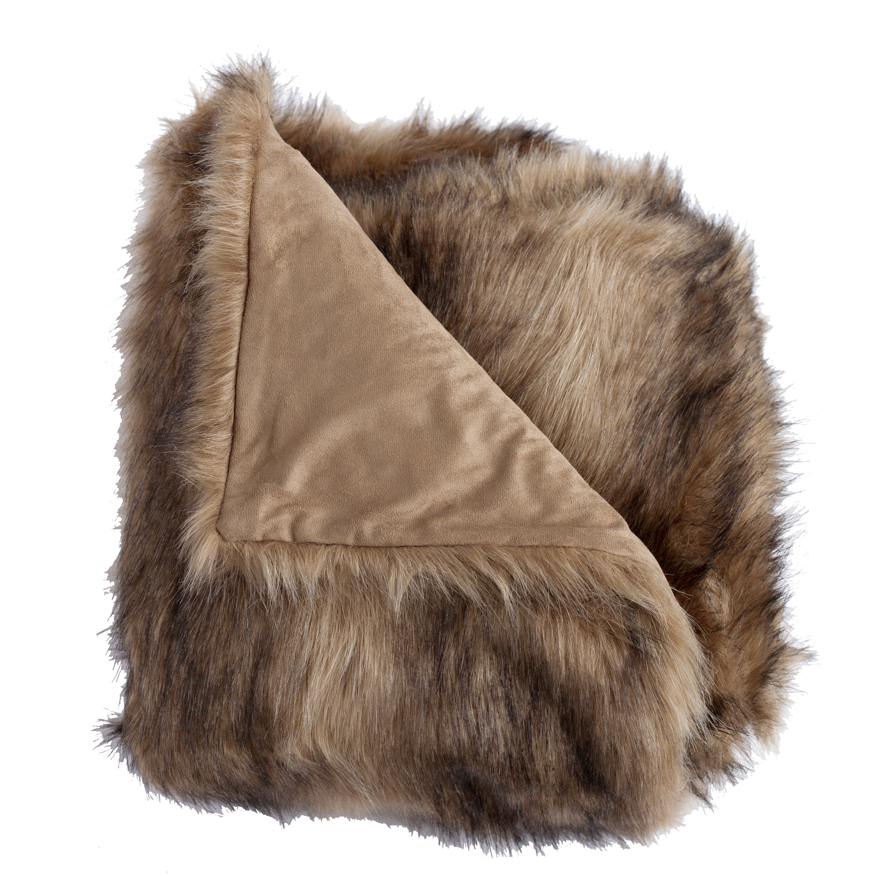 Desert Coyote Faux Fur Throw - Faux Fur Throws, Fabric and ...