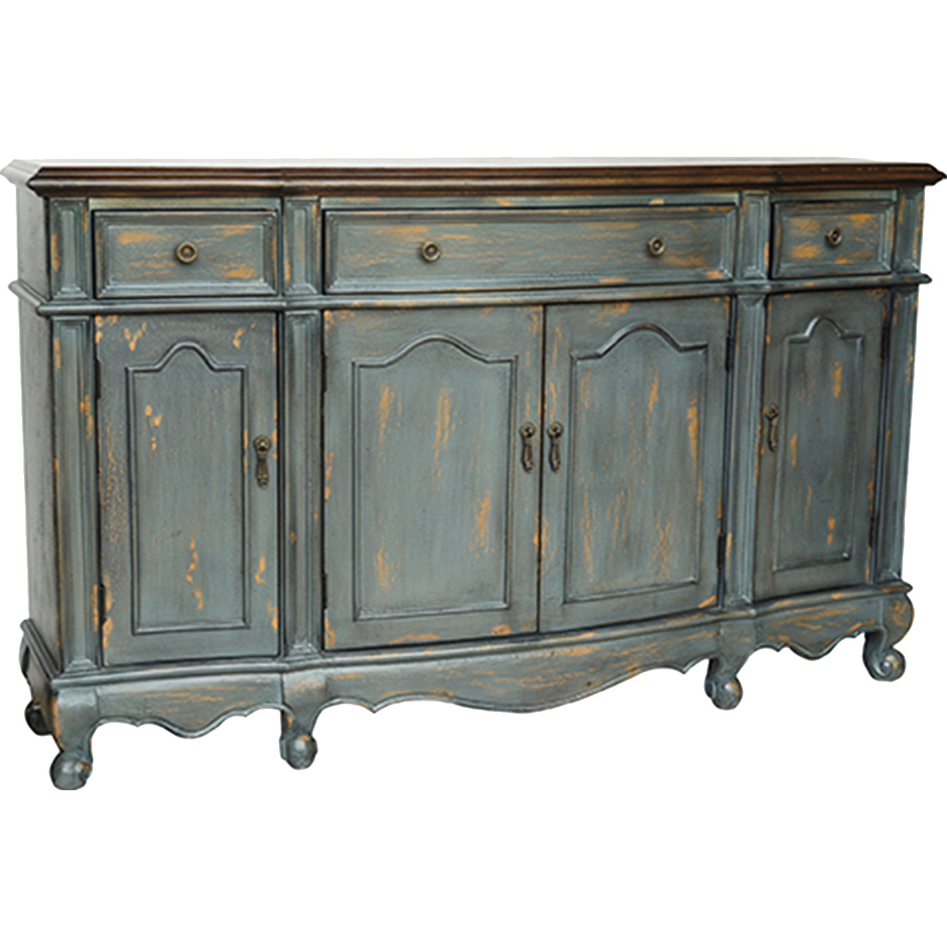 Crestview Chatsworth 3 Drawer/4 Door Credenza & Reviews Wayfair