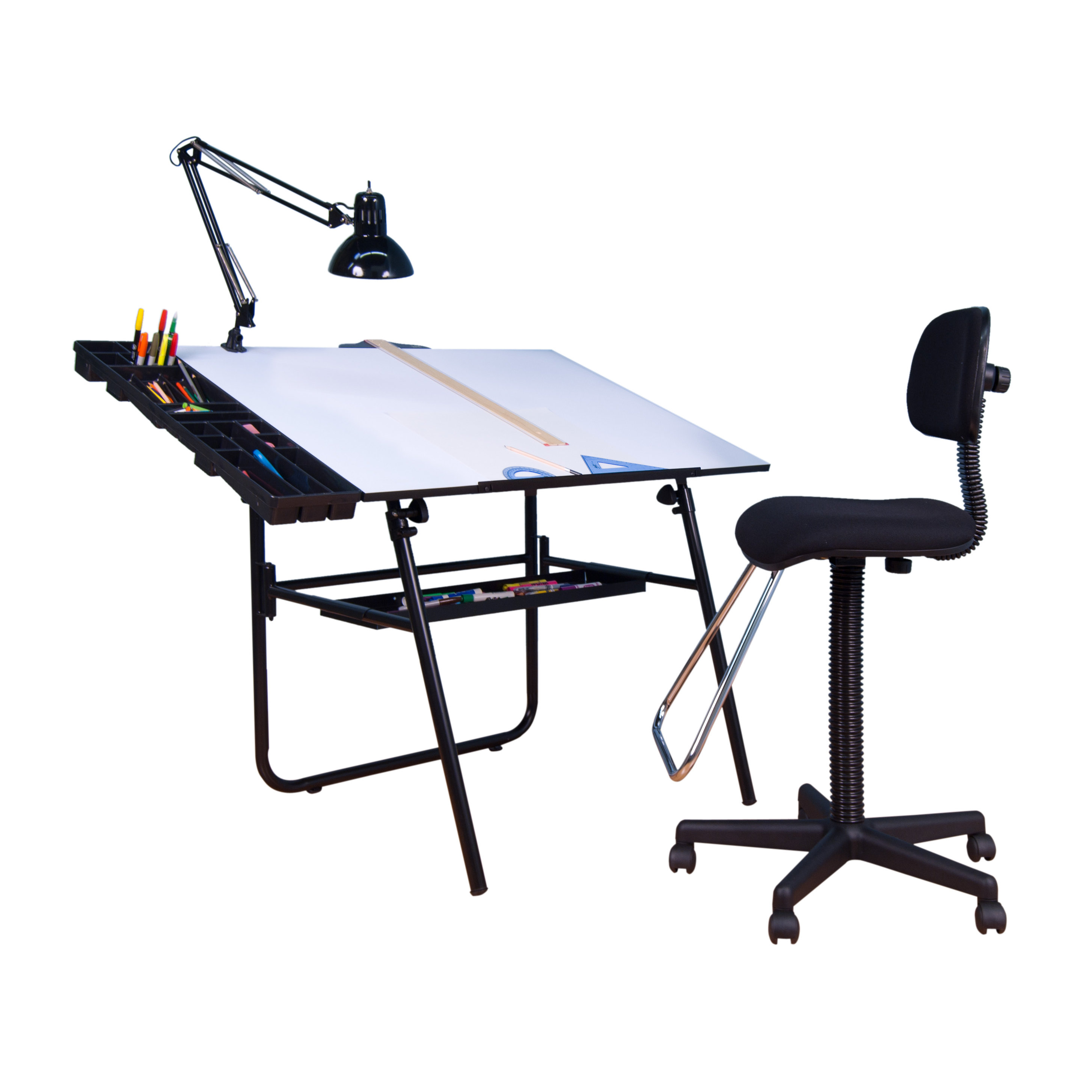 Studio Designs 4 Piece Ultima Drafting Table Set & Reviews Wayfair