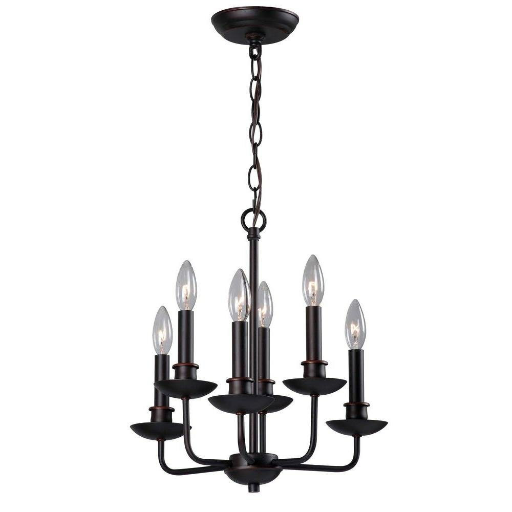 World Imports Lighting Colonial 6 Light Euro Candle Chandelier ...